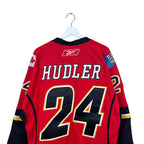 Vintage Reebok NHL Calgary Flames Jiri Hudler Away Jersey