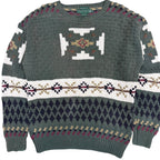 Vintage Britches Asymmetric Pattern Knit Green