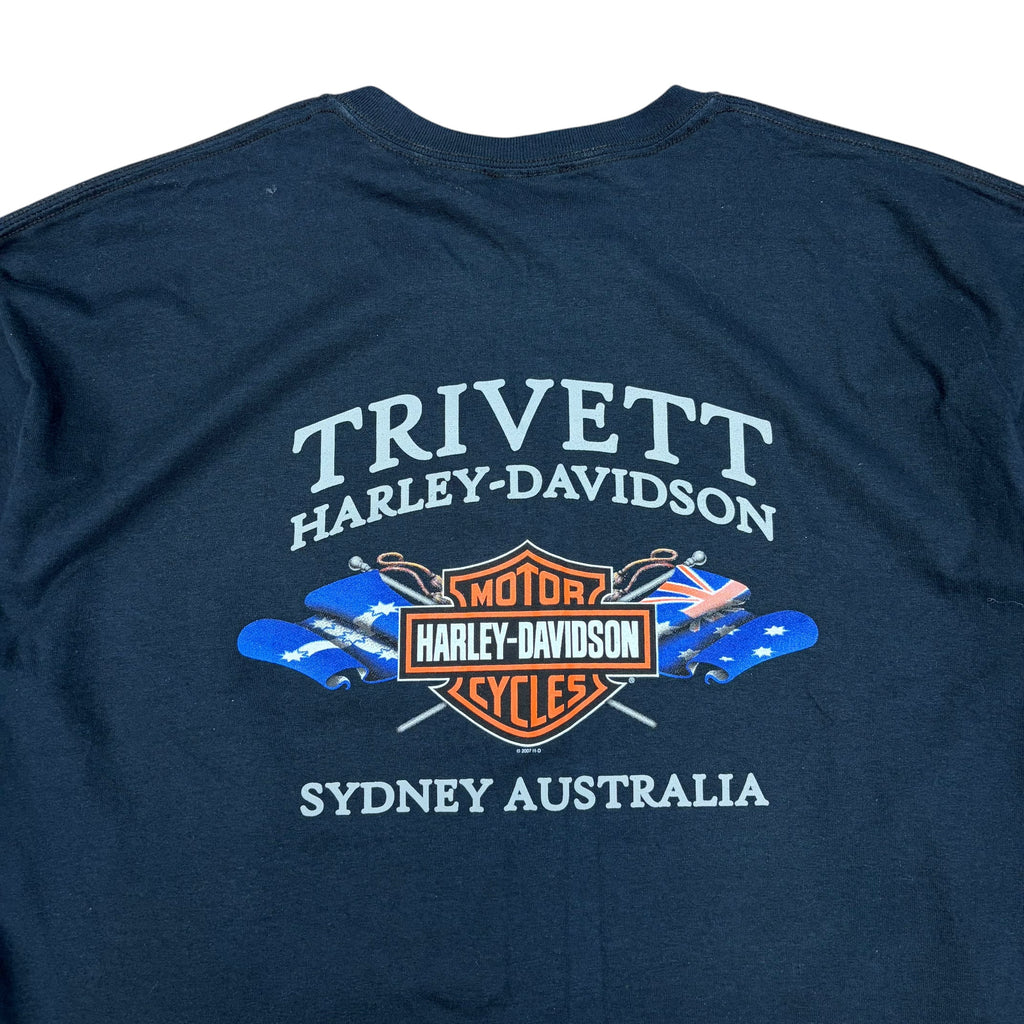 2007 Harley Davidson Sydney Australia Kangaroo Tee Black