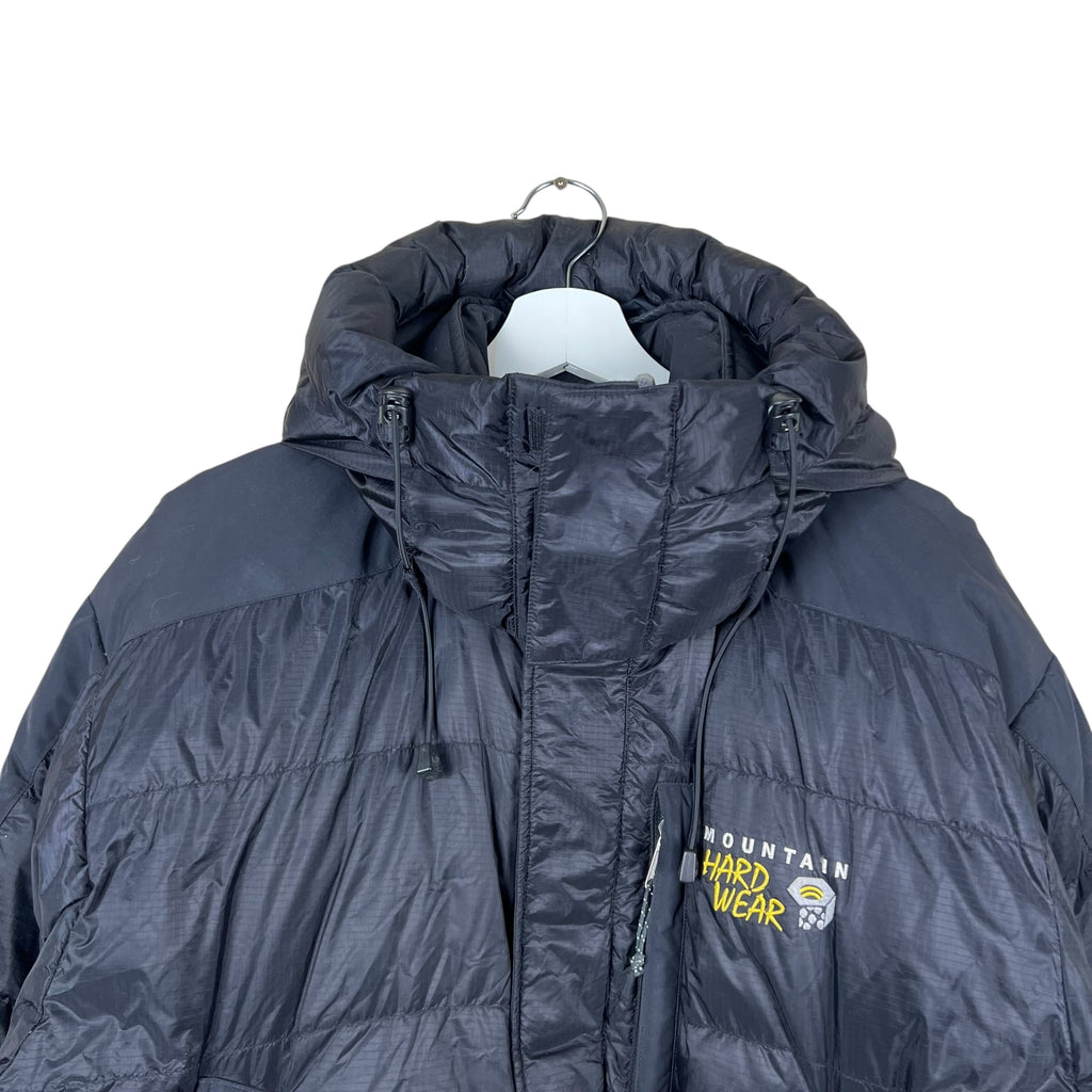 Vintage Mountain Hard Wear Two Tone Hooded Puffer Jacket Black
