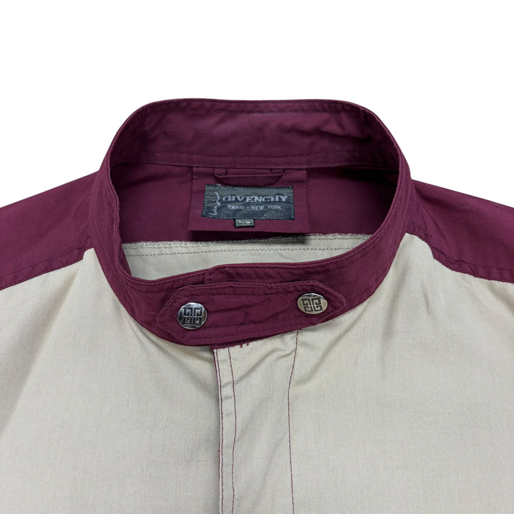 1980’s Givenchy Two Tone Full Zip Jacket Burgundy/Cream
