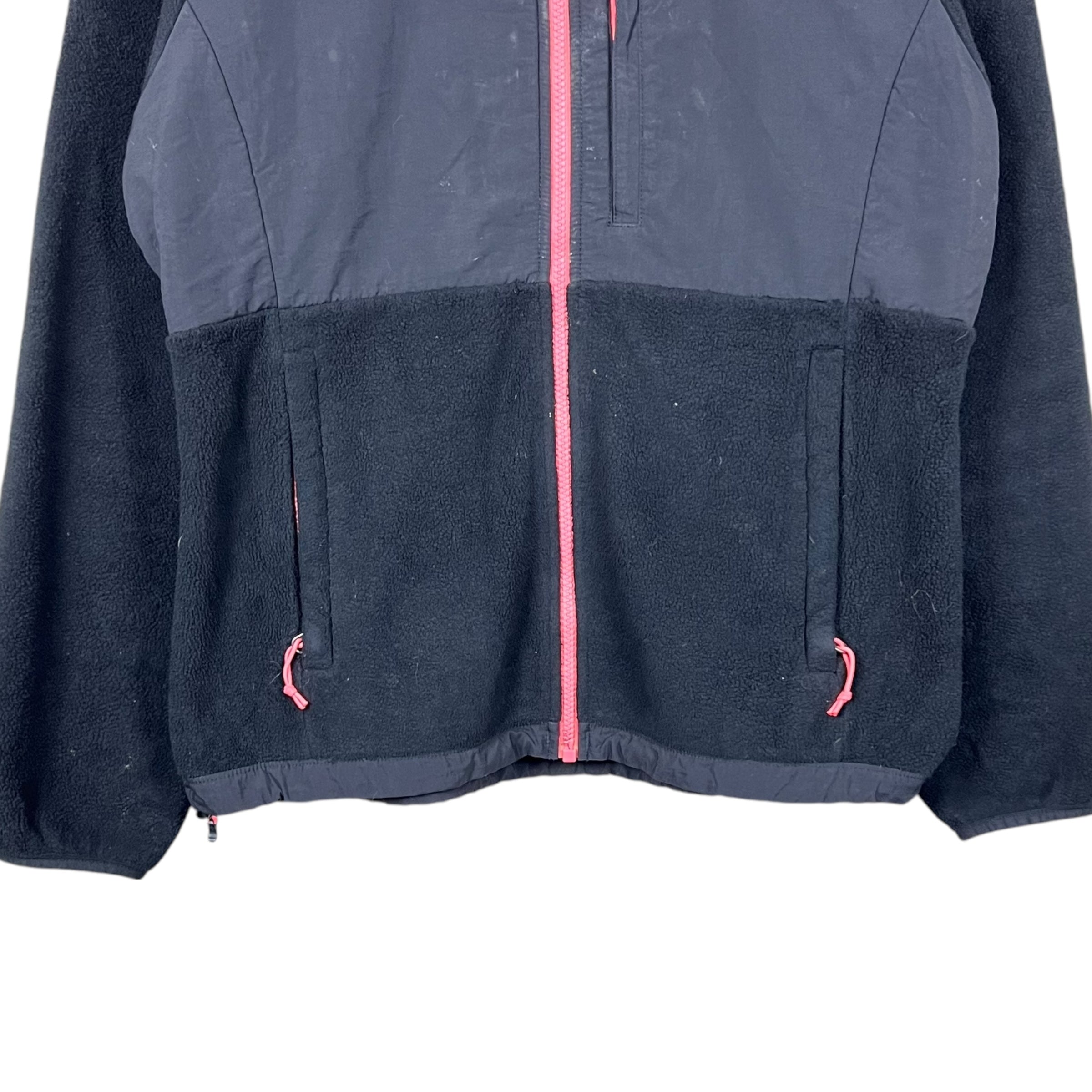 Vintage North Face Women’s Denali Full Zip Jacket Black/Pink