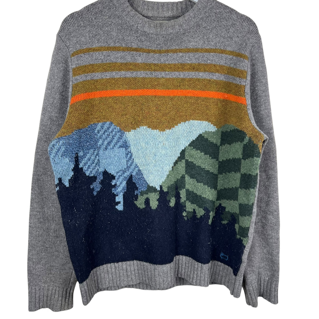 Vintage Woolrich Nature Scenery Knit Grey