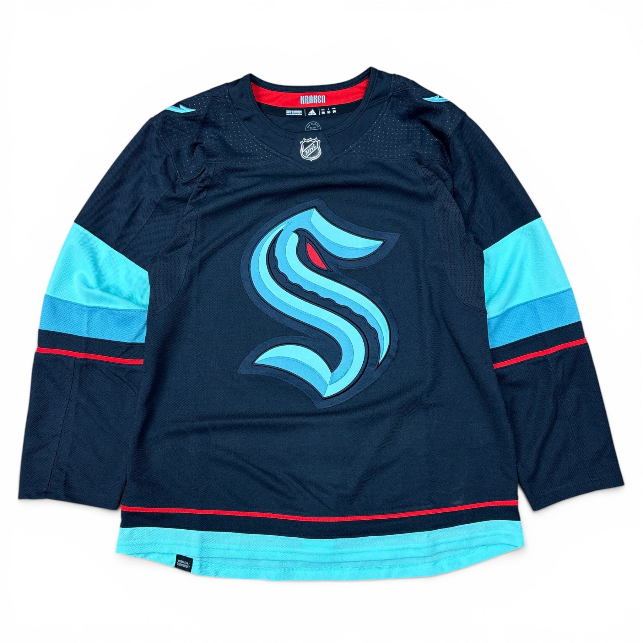 Vintage Adidas NHL Seattle Kraken Blank Home Jersey Navy