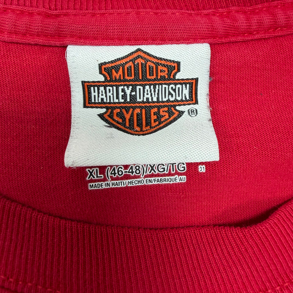 Vintage Harley Davidson Cancun Mexico “Poundin’ Pistons” Longsleeve Red