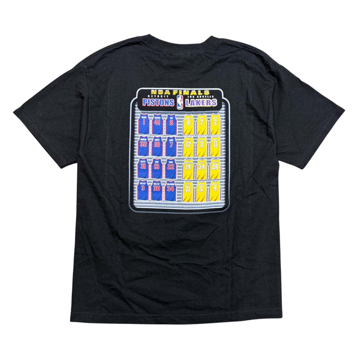 2004 Reebok Youth NBA Finals Los Angeles Lakers vs. Detroit Pistons Locker Room Tee Black