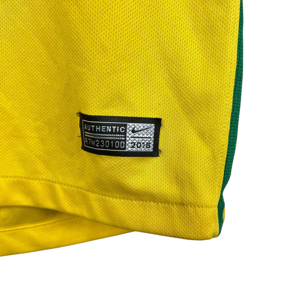 2016 Nike Brazil Blank Home Jersey