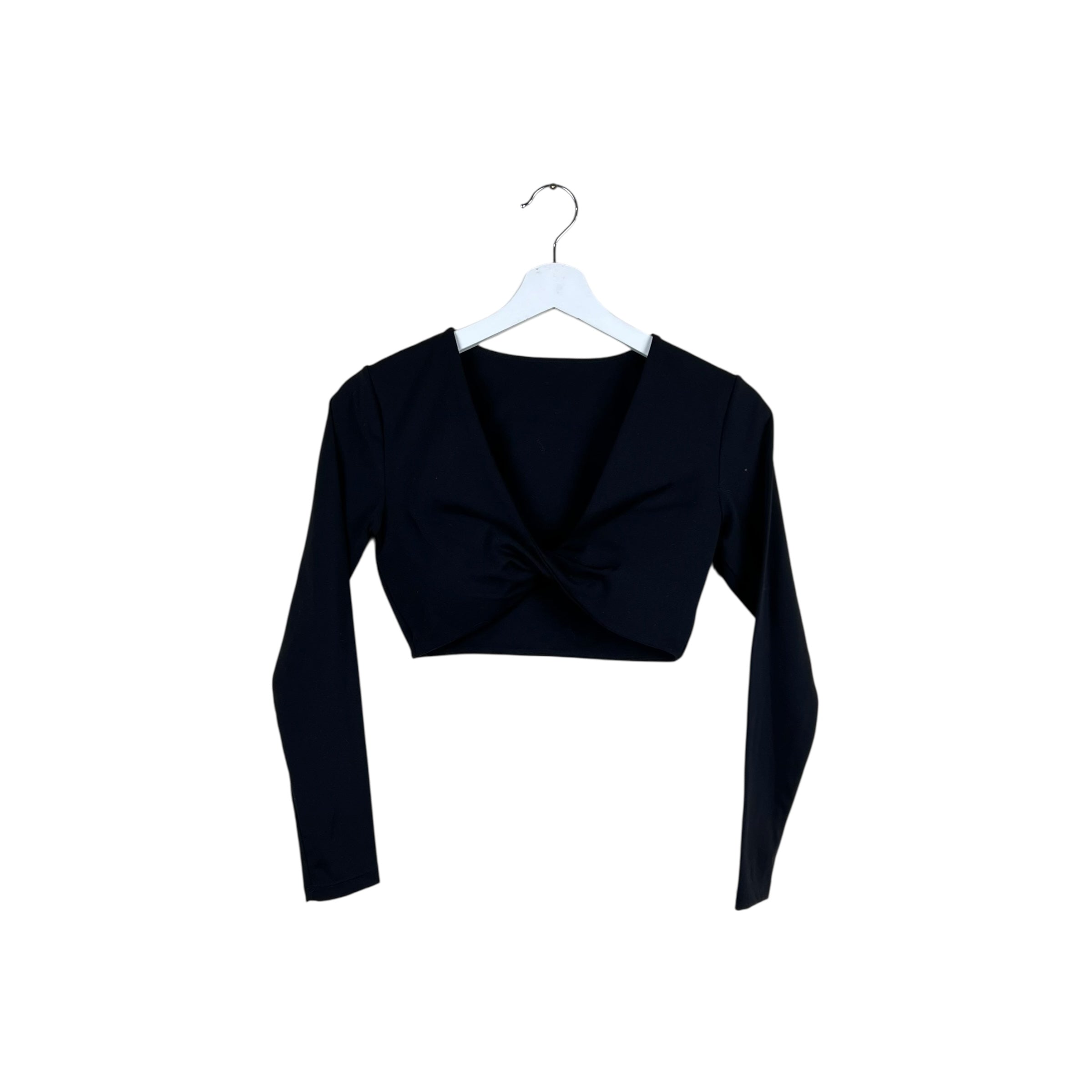Vintage Women’s Crop Top Longsleeve Black