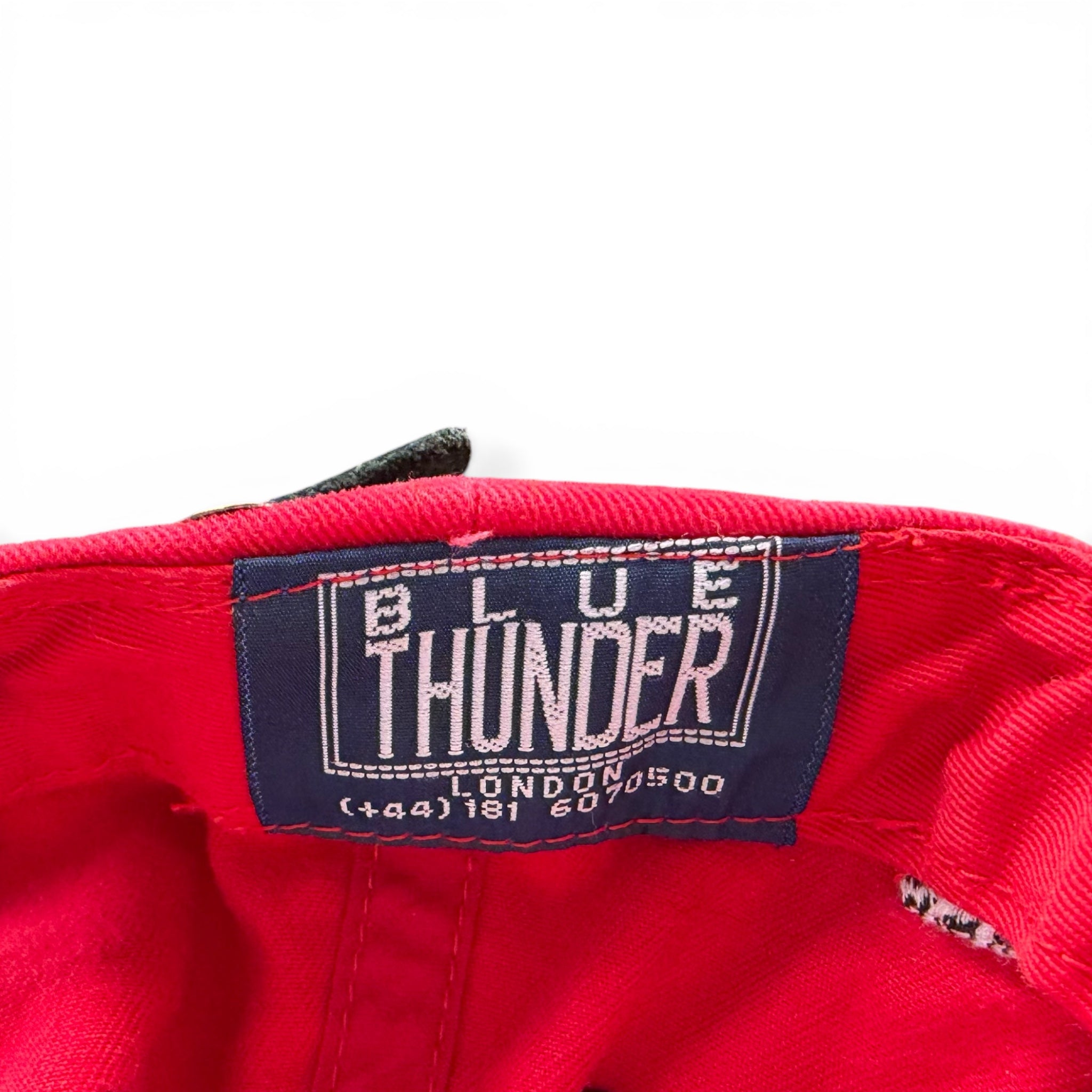 Vintage Blue Thunder Formula 1 Racing Logo StrapBack Red