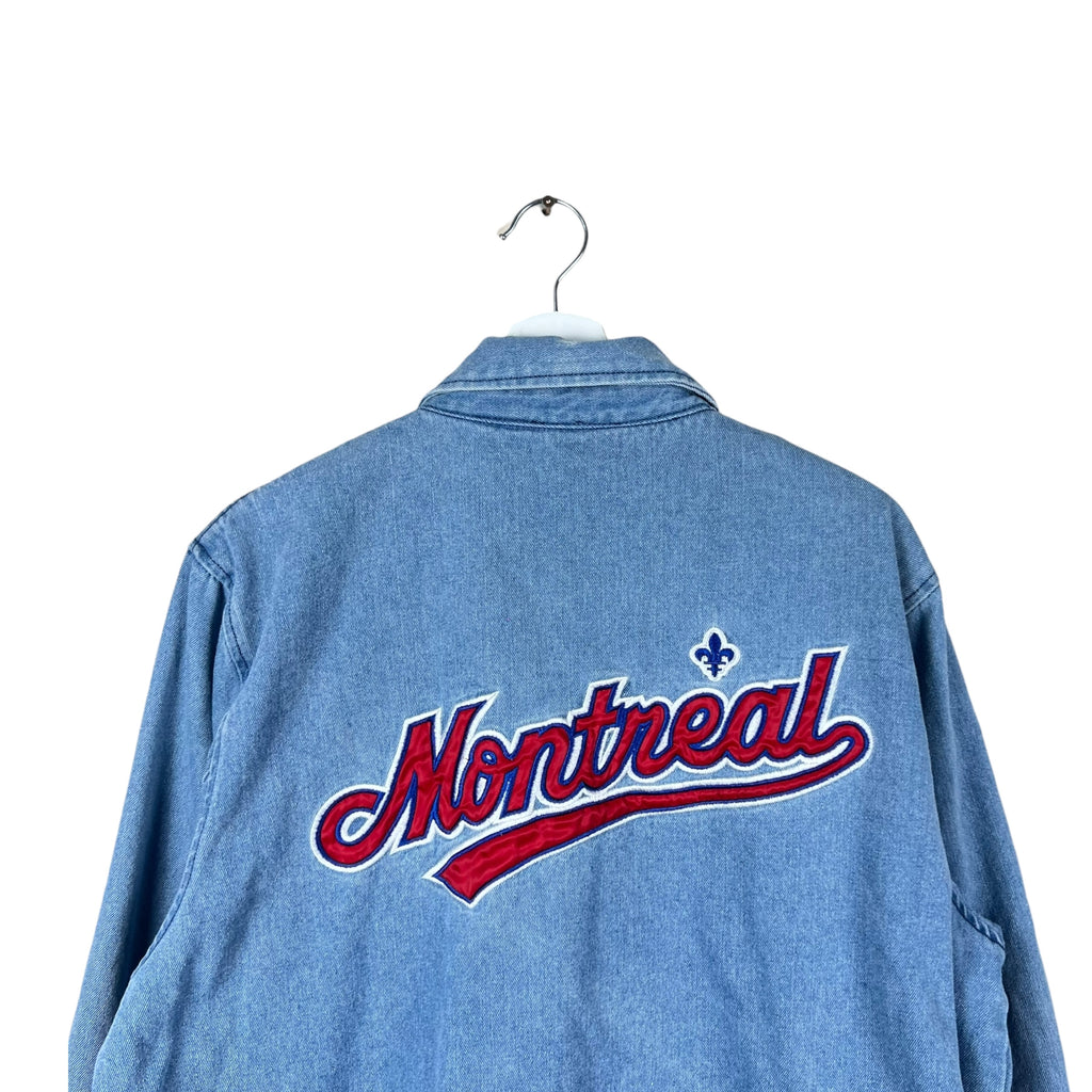 Vintage Starter MLB Montreal Expos Denim Jacket Mid Wash