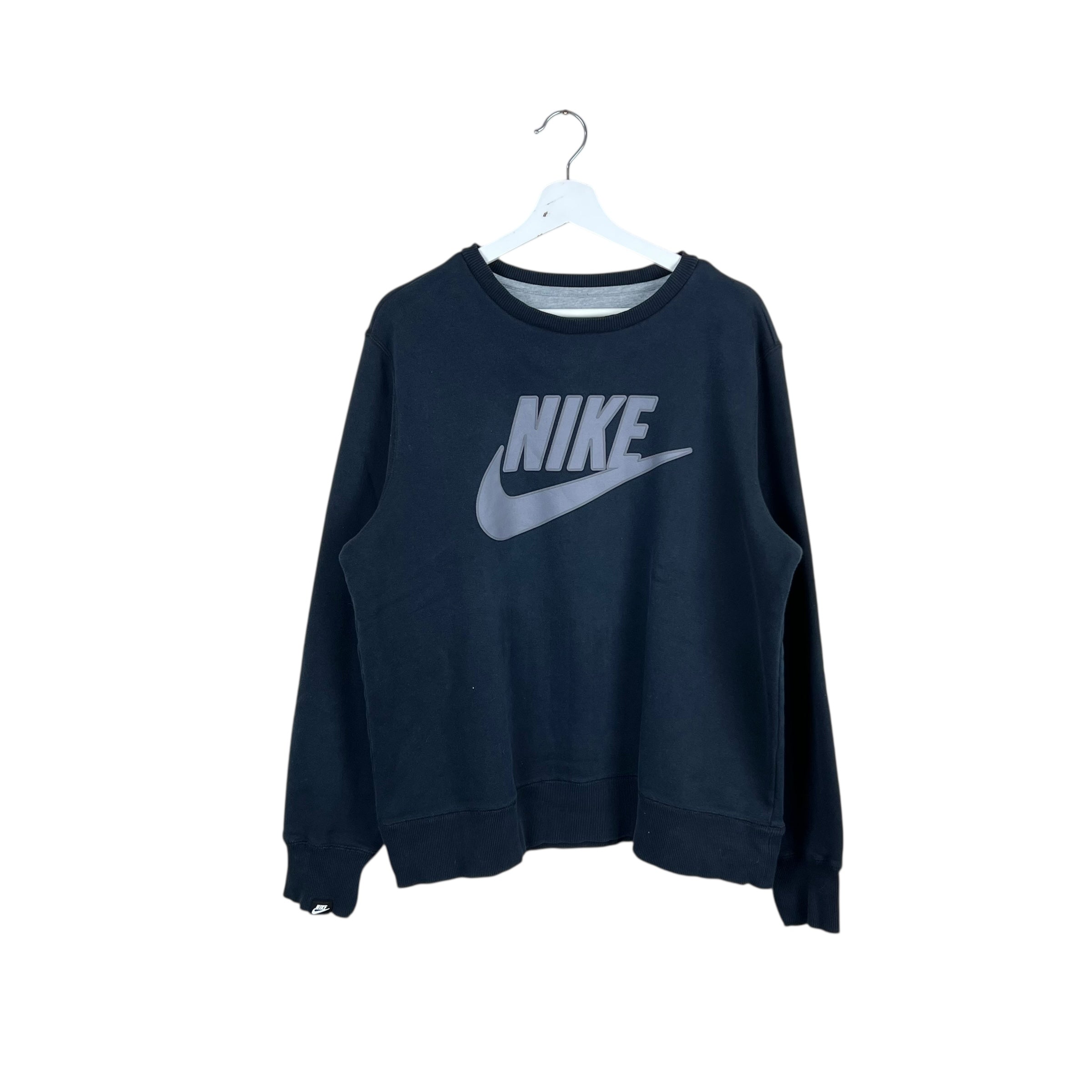 Vintage Y2K Nike Big Logo Crewneck Black