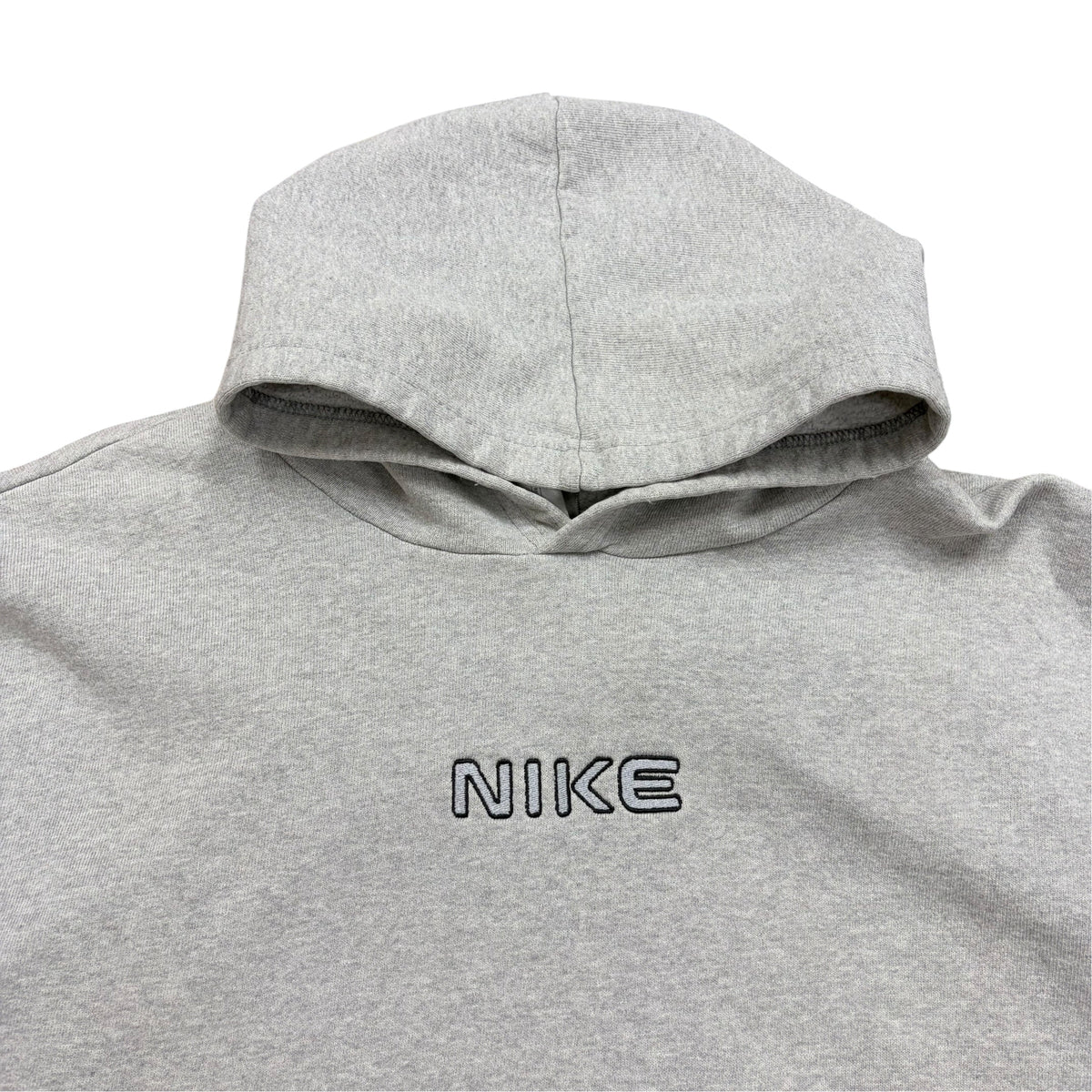 Y2K Nike Youth Middle Spellout Hoodie Heather Grey