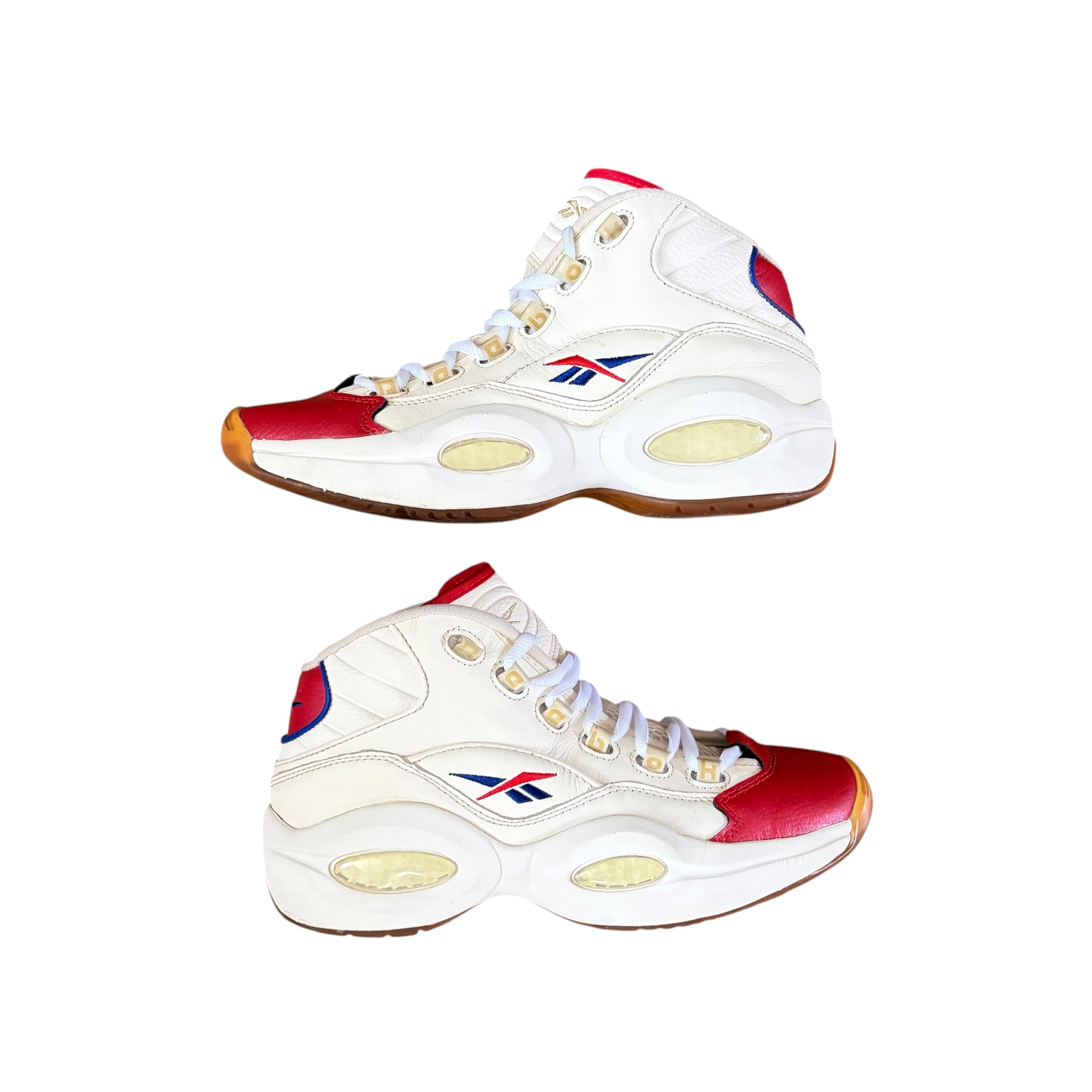Reebok Question Mid White Red Blue
