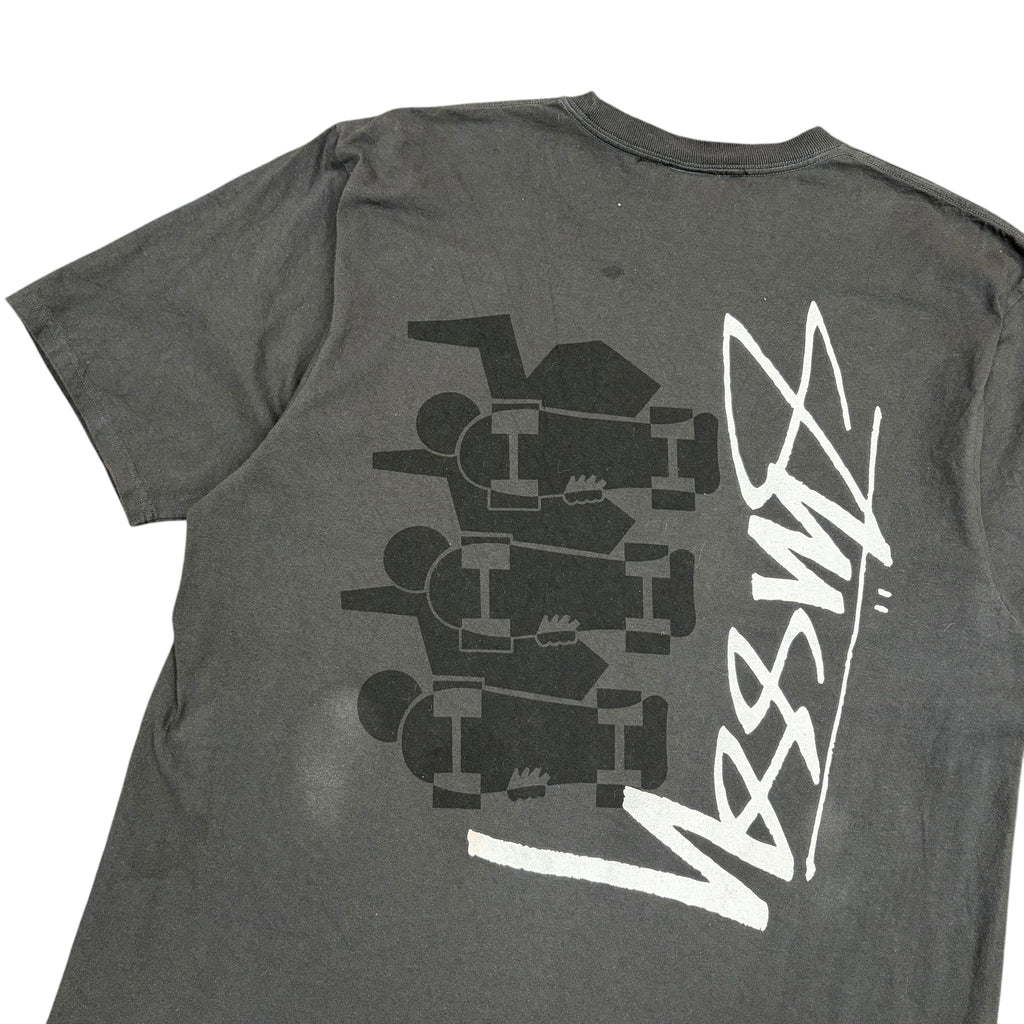 Stussy Skate Stack Pigment Dyed Tee Faded Black