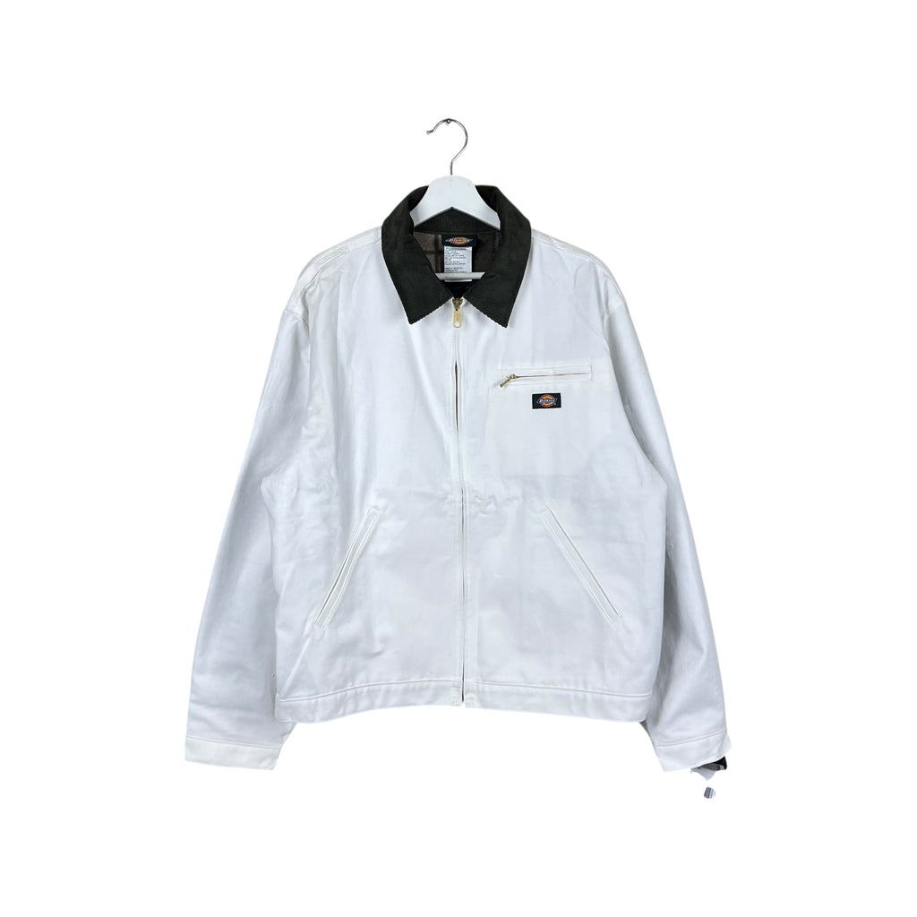 Vintage Dickies Painters Flannel Lined Jacket White