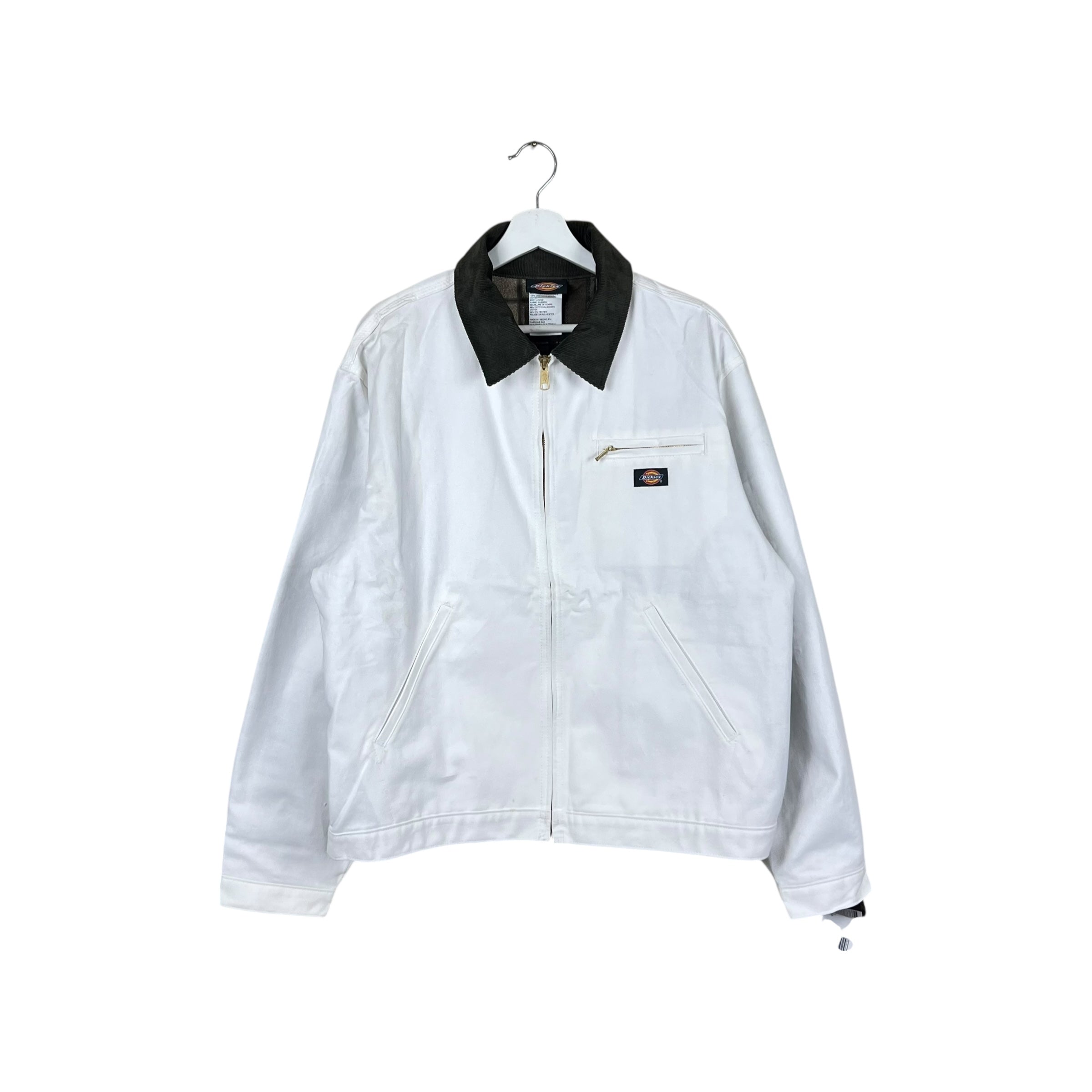 Vintage Dickies Painters Flannel Lined Jacket White
