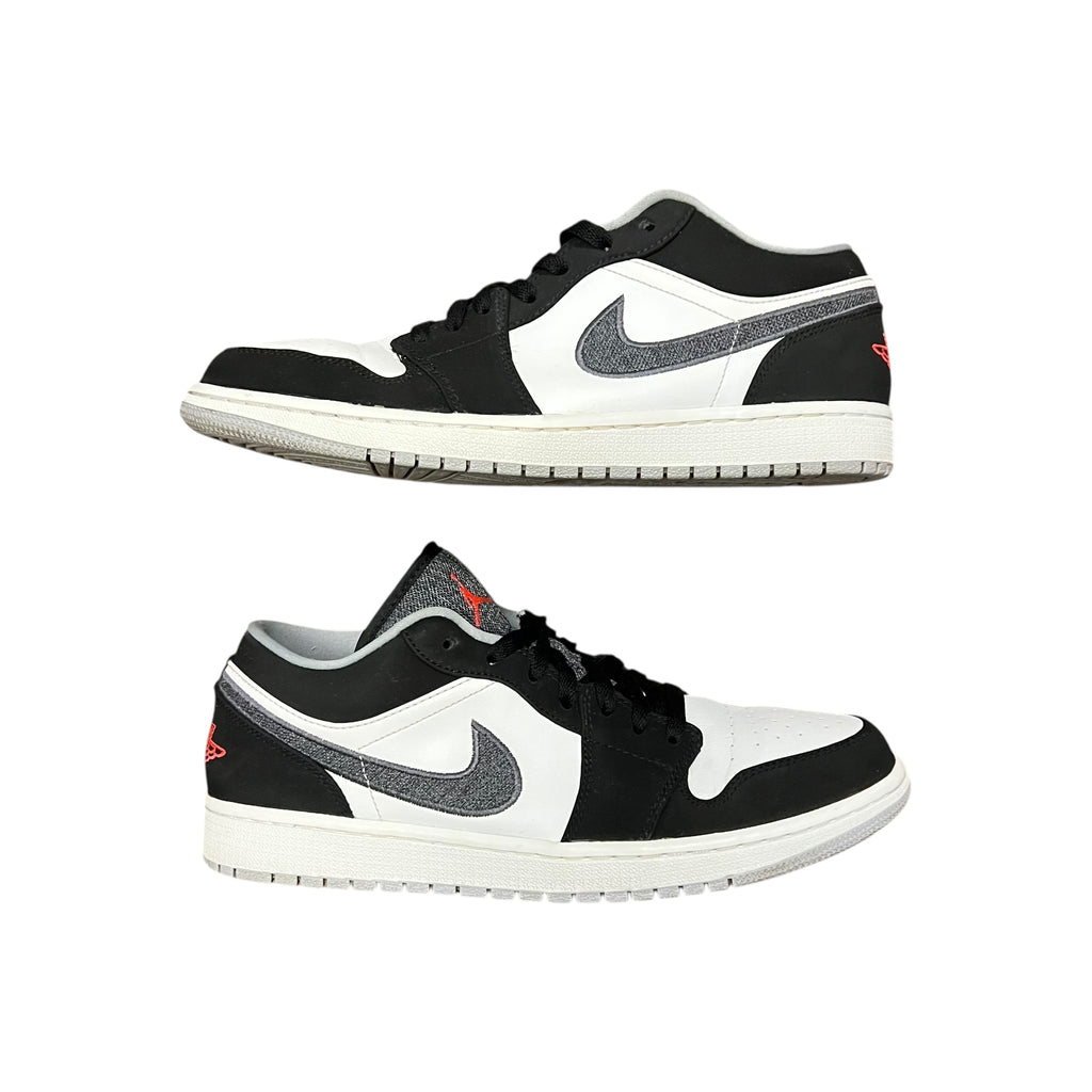 Jordan 1 Low Black White Wolf Grey Infrared 23