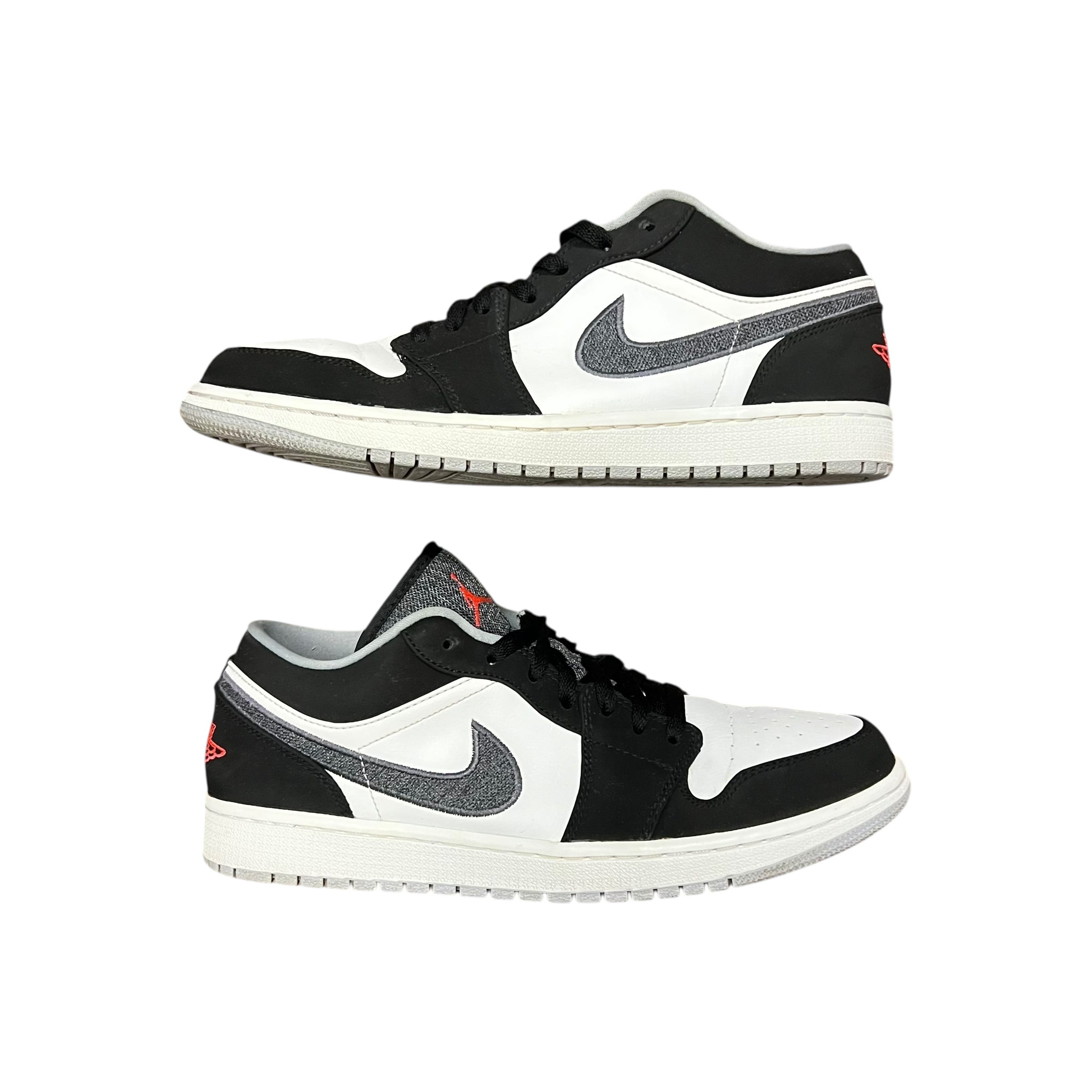 Jordan 1 Low Black White Wolf Grey Infrared 23