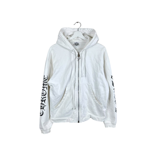Chrome Hearts Fuck You Zip Up Hoodie White