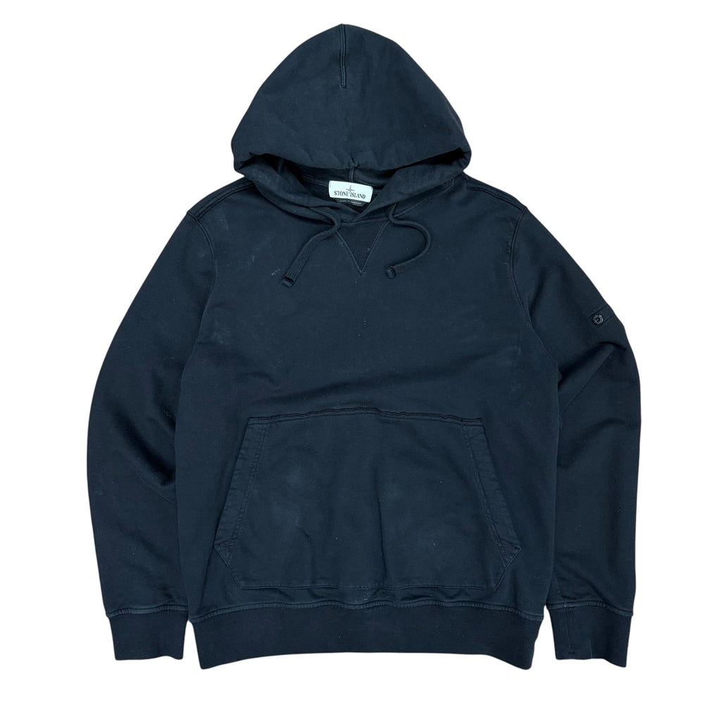 Stone Island Cotton Pullover Hoodie Black