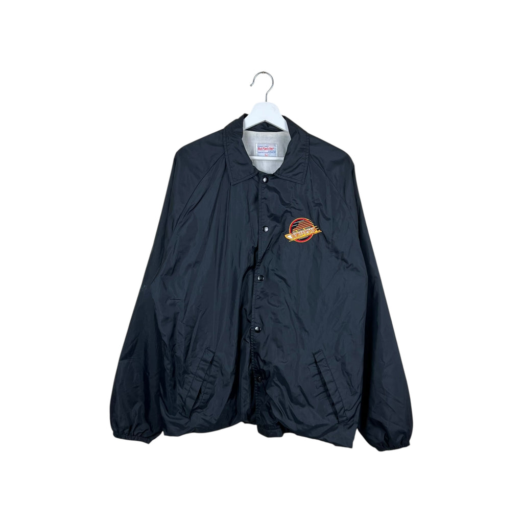 Vintage Ted Fletcher NHL Vancouver Canucks Coach’s Jacket Black