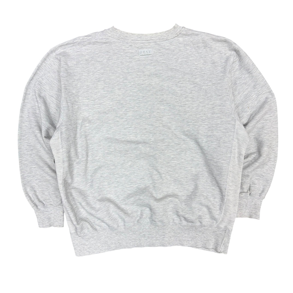 Vintage Drake University Arch Logo Spellout Crewneck Heather Grey