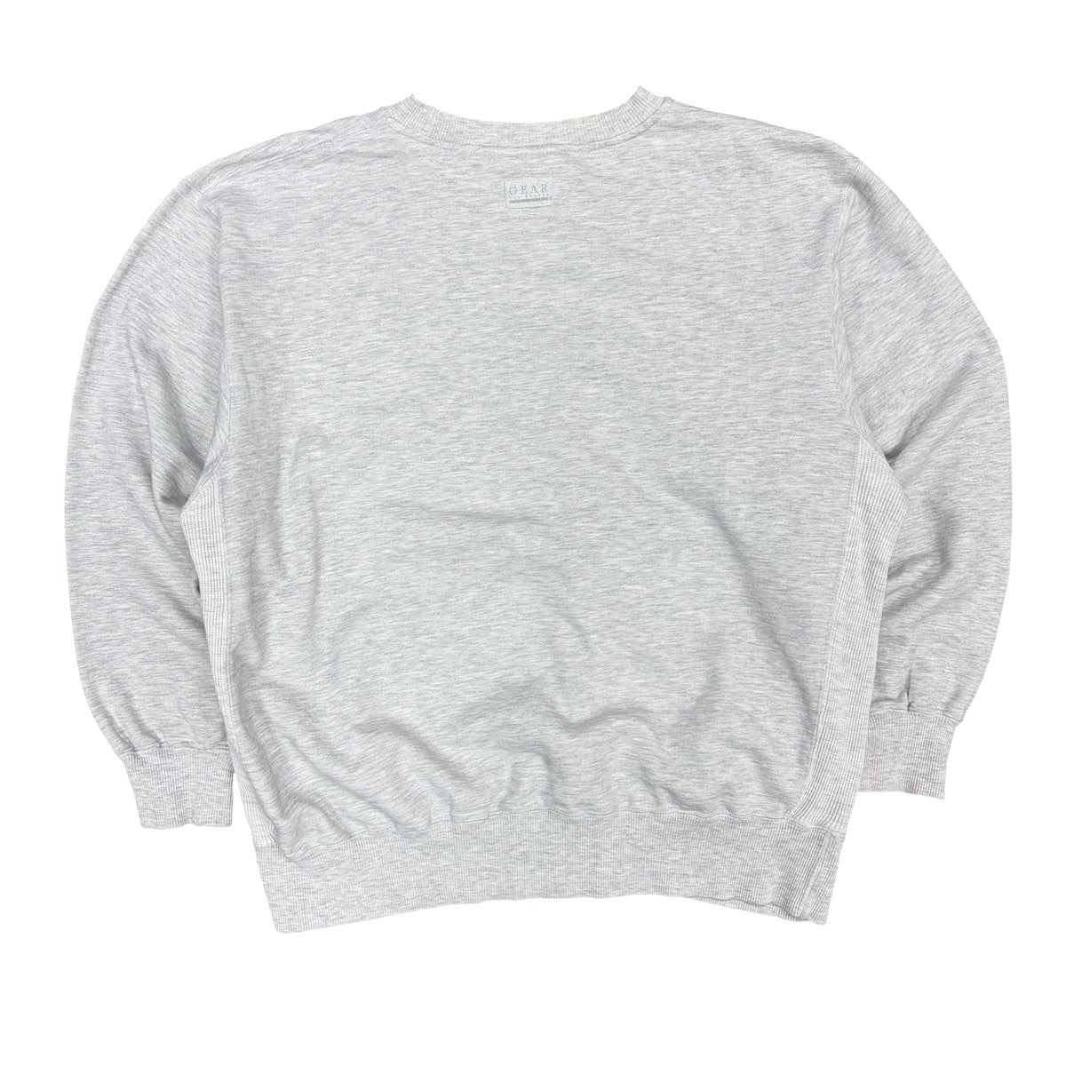 Vintage Drake University Arch Logo Spellout Crewneck Heather Grey