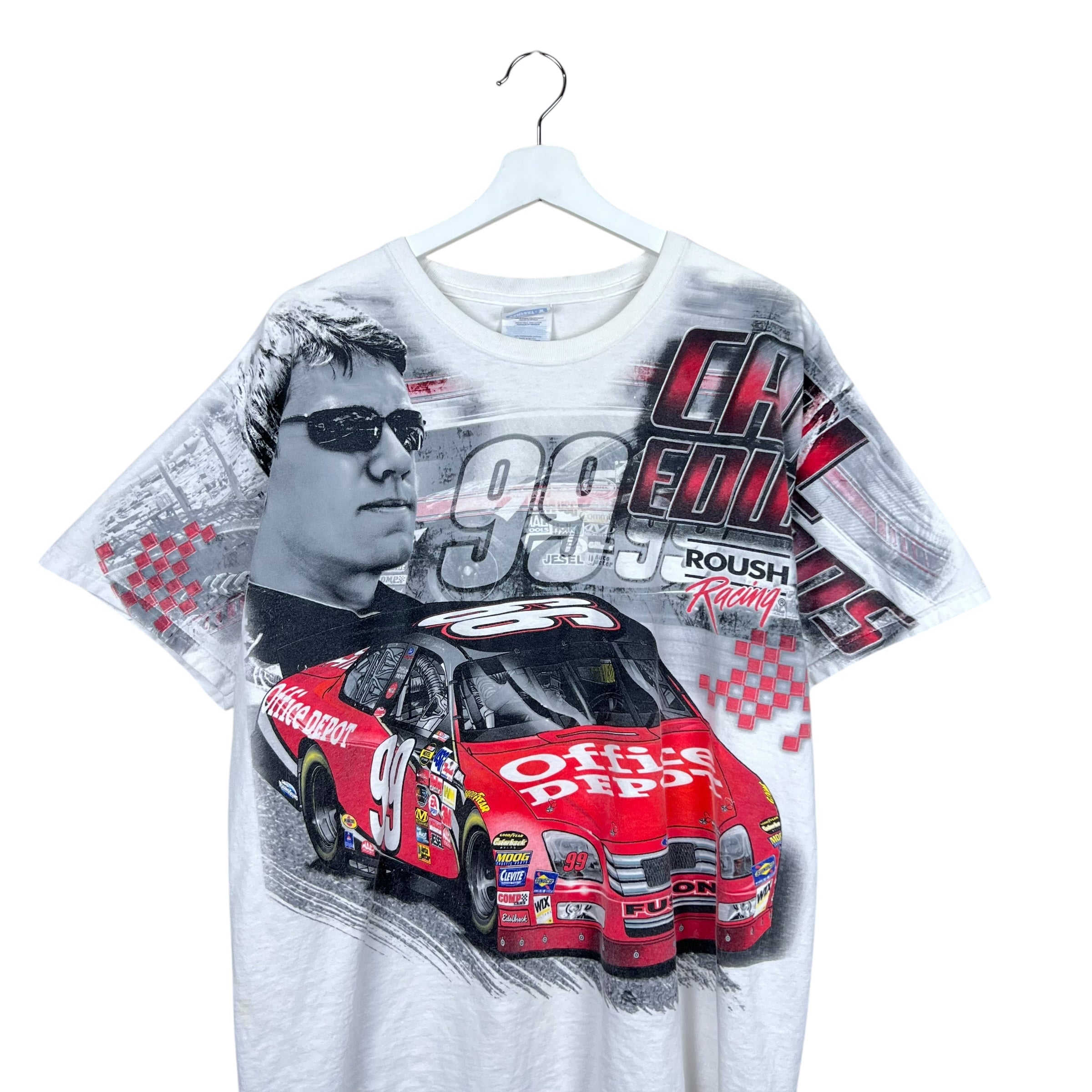 Vintage NASCAR Carl Edward’s Racing AOP Graphic Tee White
