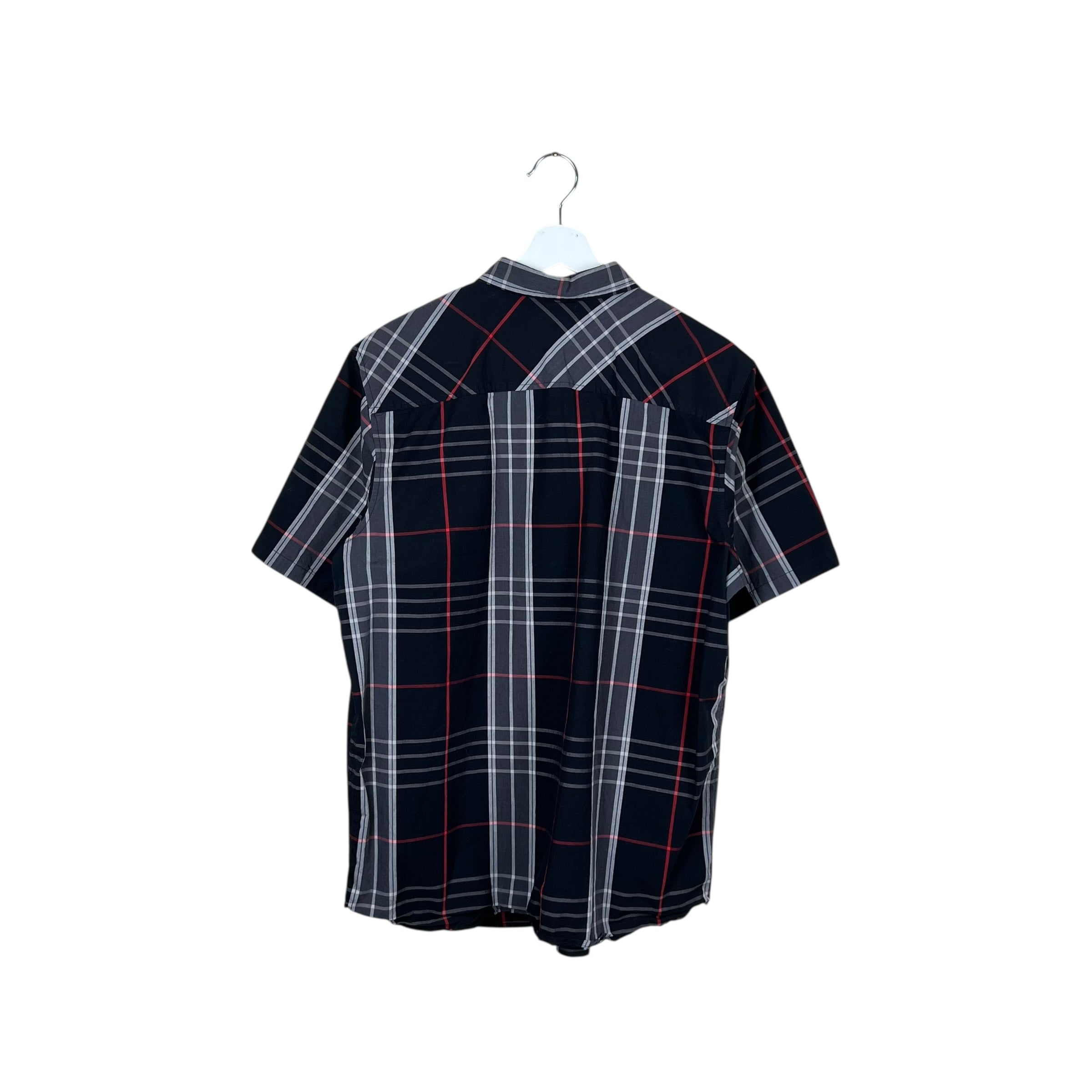 Vintage Oakley Short Sleeve Button Up Black/Red Plaid