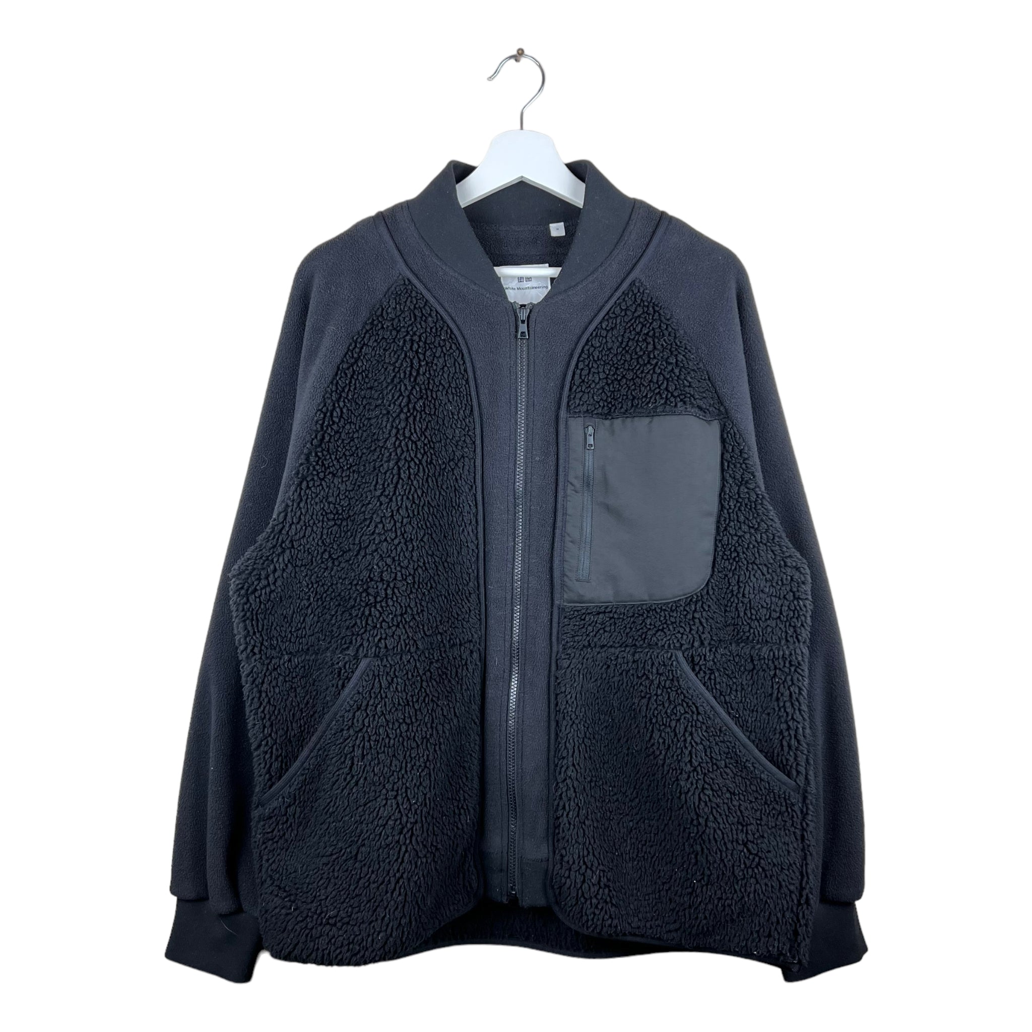 Uniqlo x White Mountaineering Fleece Oversized Jacket Black