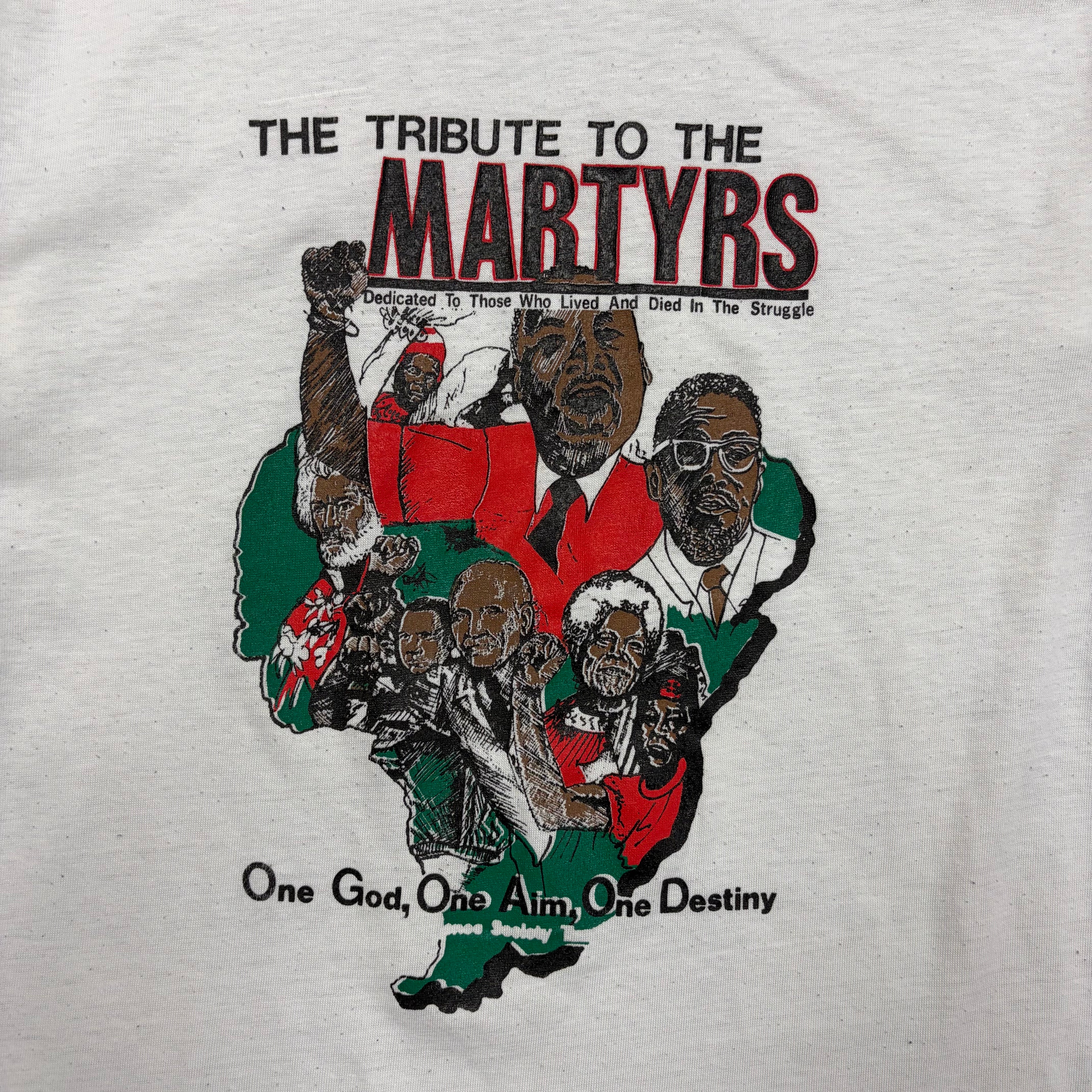 Vintage “Tribute to the Martyrs” African Symbolism Tee White