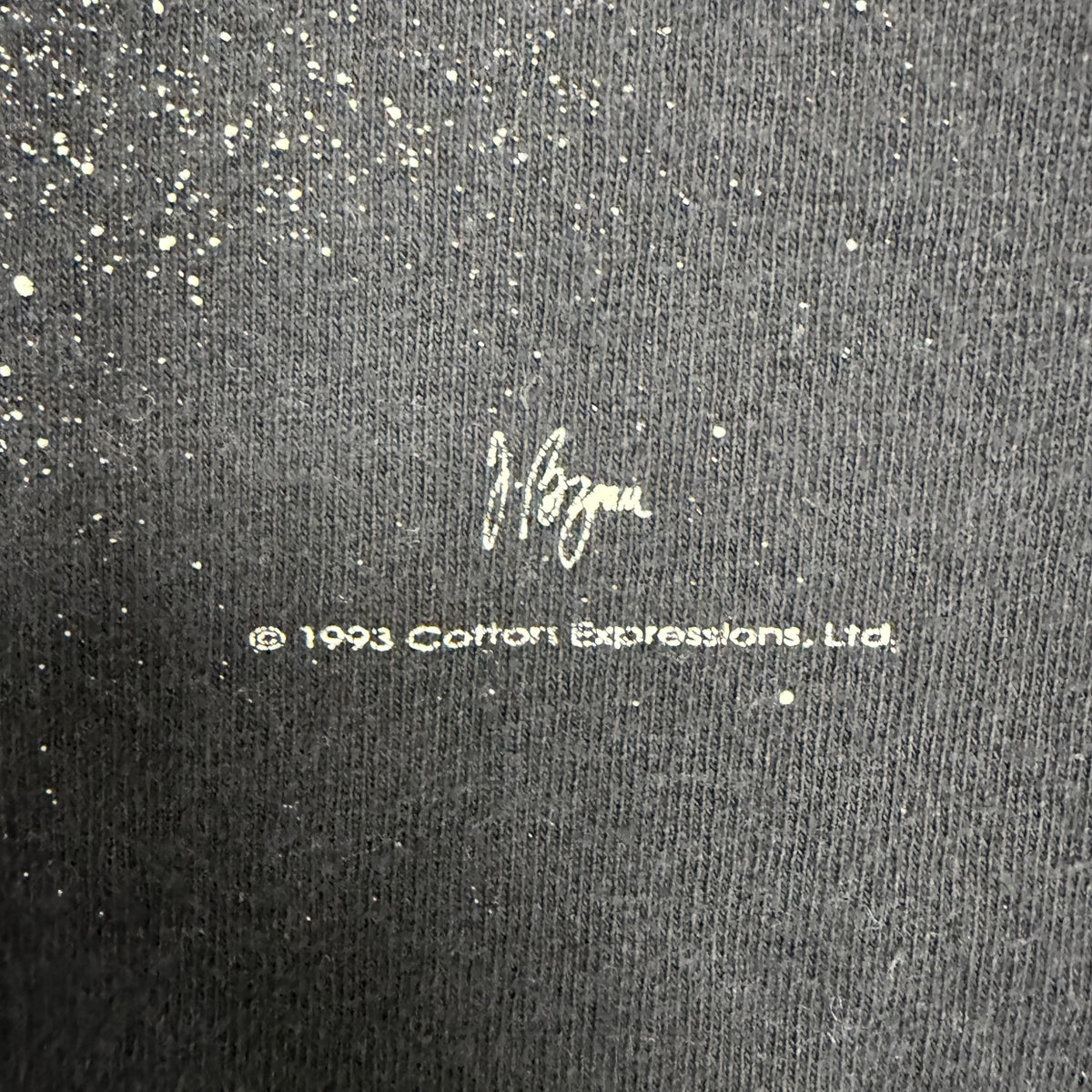 1993 Albert Einstein Glow in The Dark Tee Black