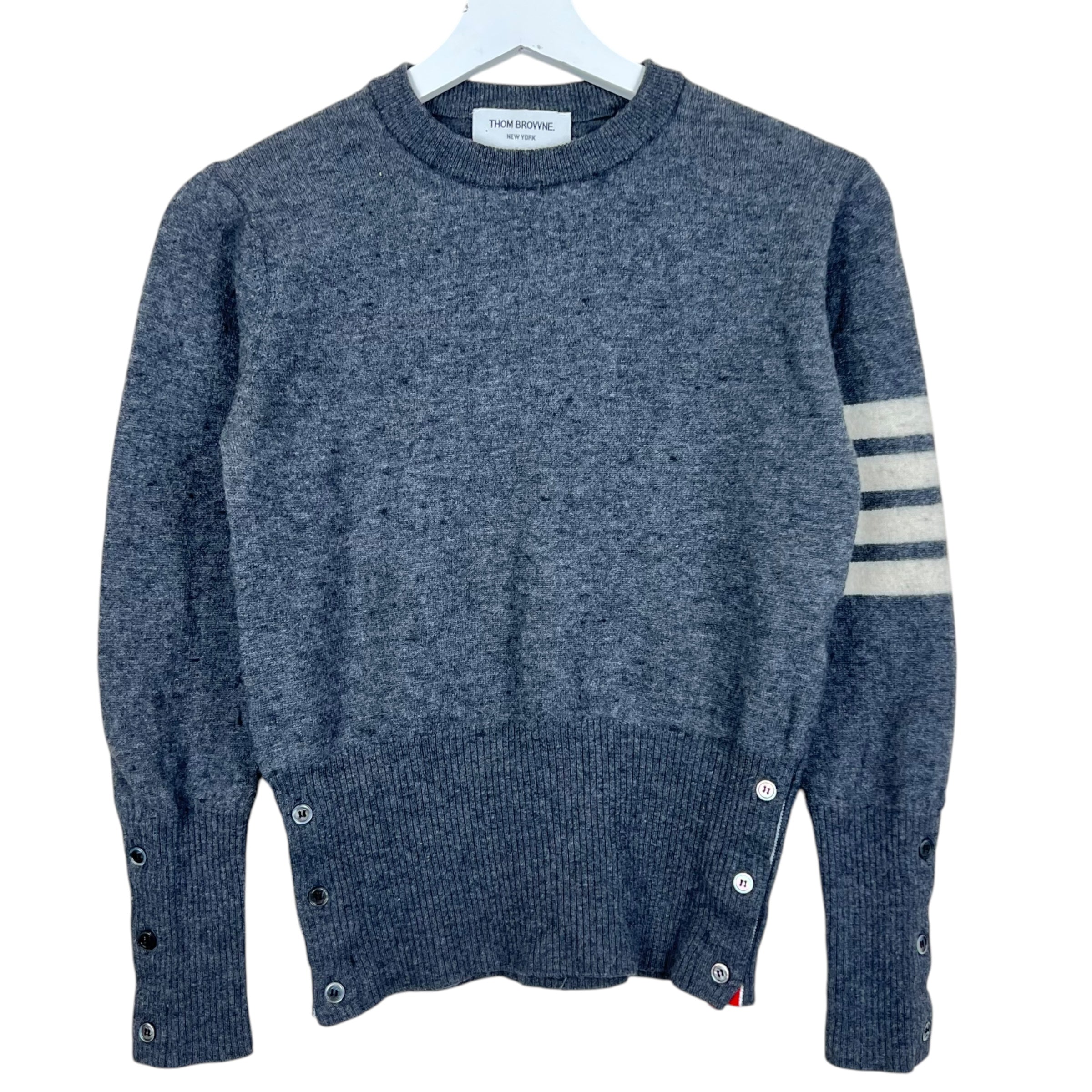 Thom Browne Women’s Classic 4 Bar Wool Knit Grey