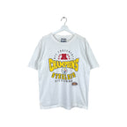 1996 Lee Sports NFL Pittsburgh Steelers AFC Champions Arc Logo Tee White