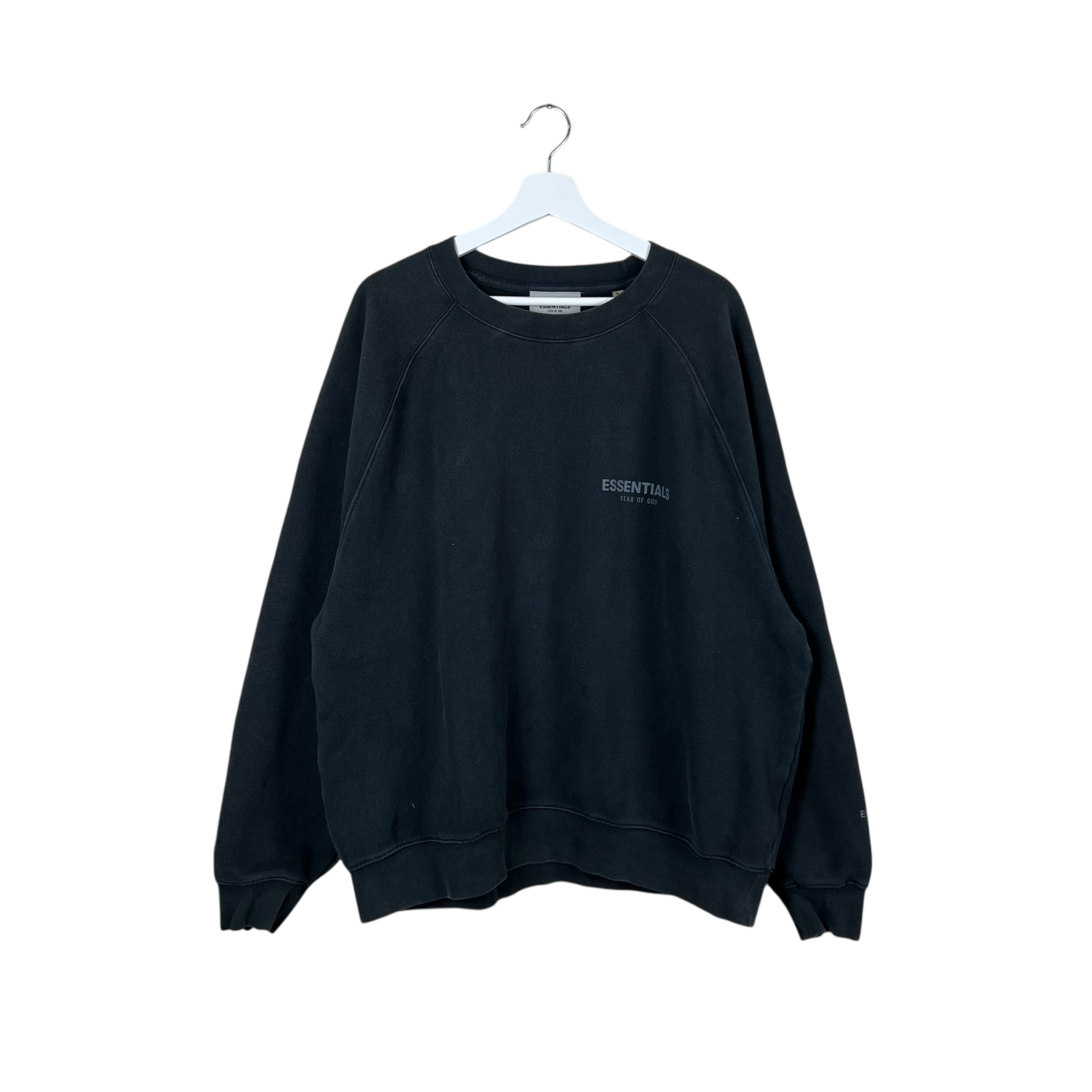 Essentials Reflective Logo Crewneck Black