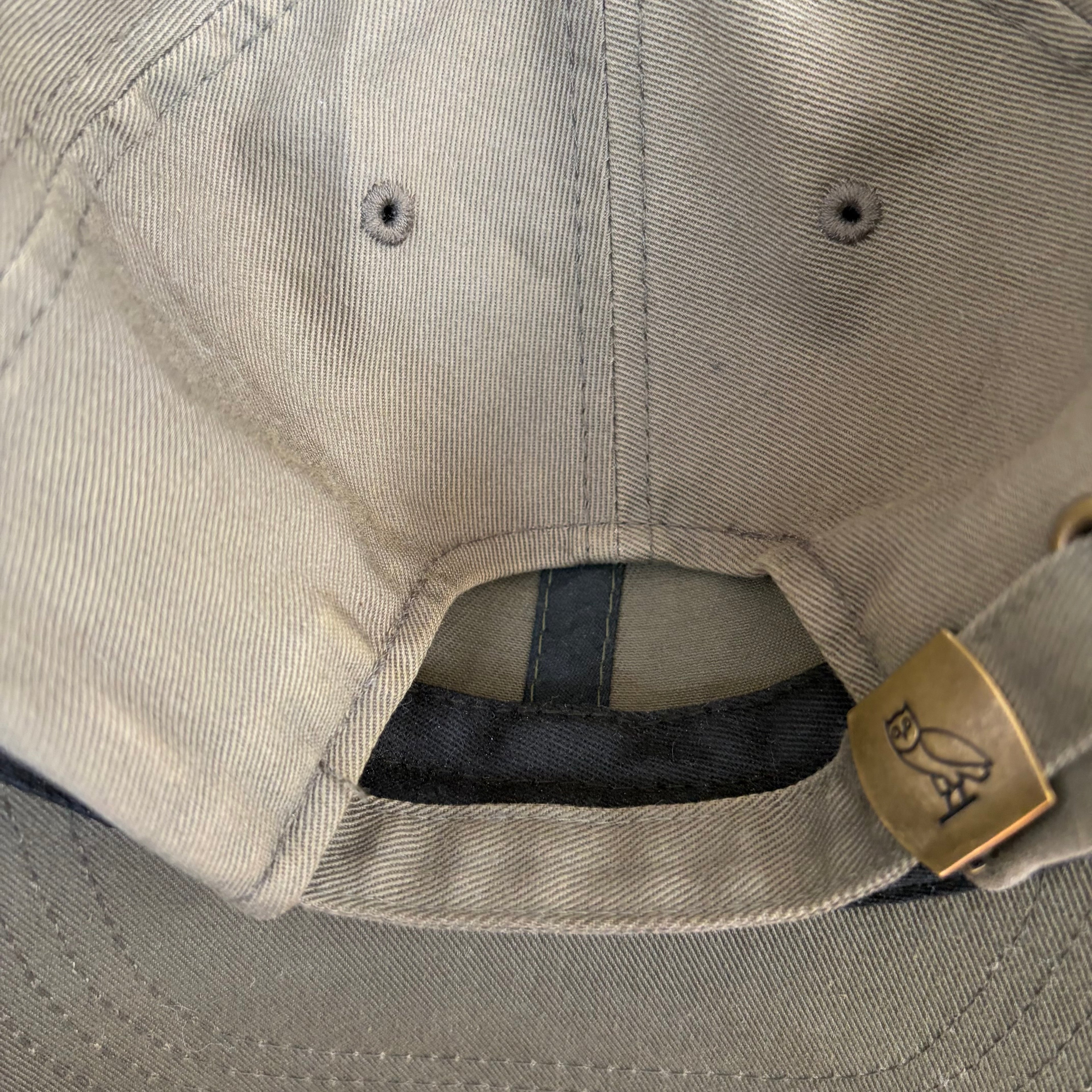 OVO Owl Logo Strapback Olive Green