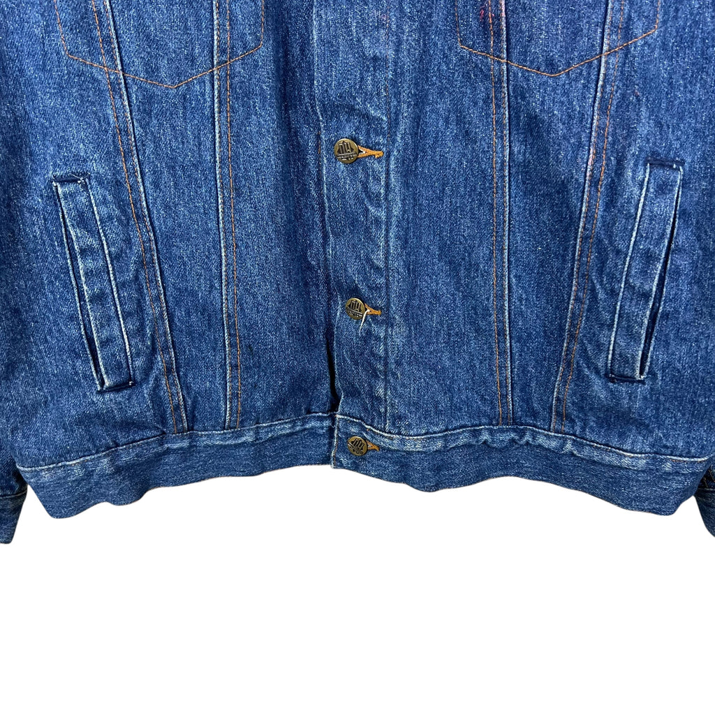 Vintage Denver Hayes Blanket Lined Denim Jacket Dark Mid Wash