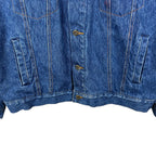 Vintage Denver Hayes Blanket Lined Denim Jacket Dark Mid Wash