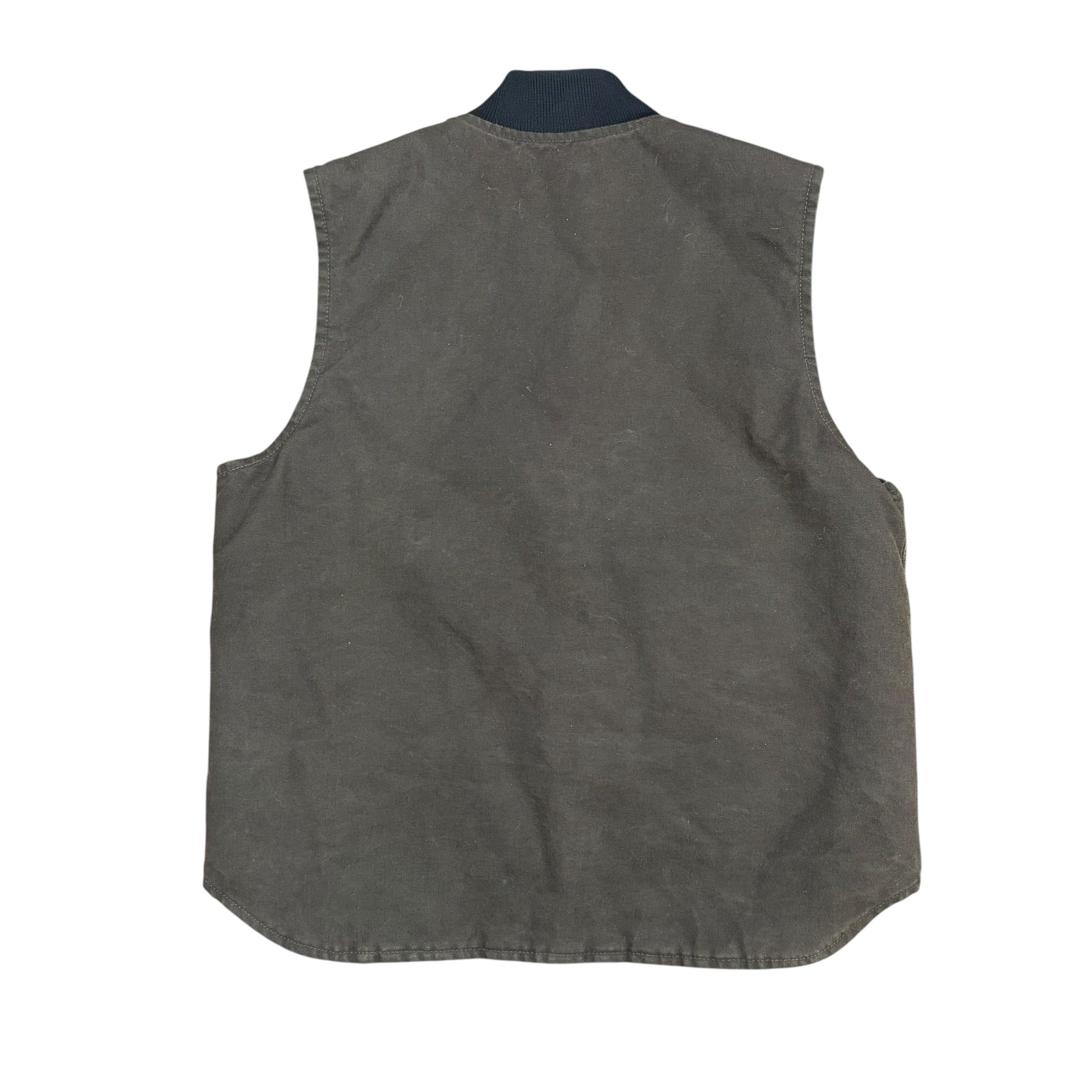Vintage Carhartt Quilt Lined Canvas Vest Brown