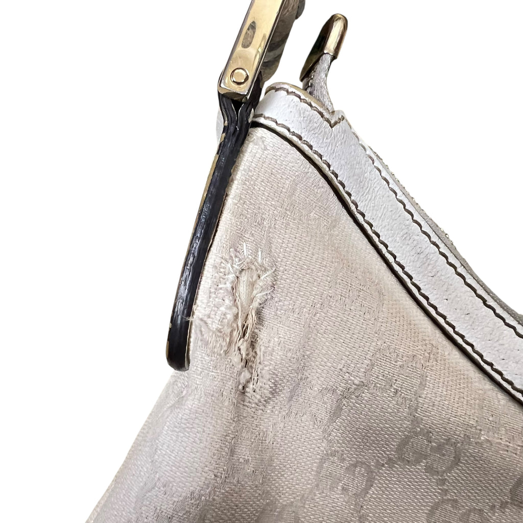 Gucci Women’s Shoulder Monogram Bag Cream/White