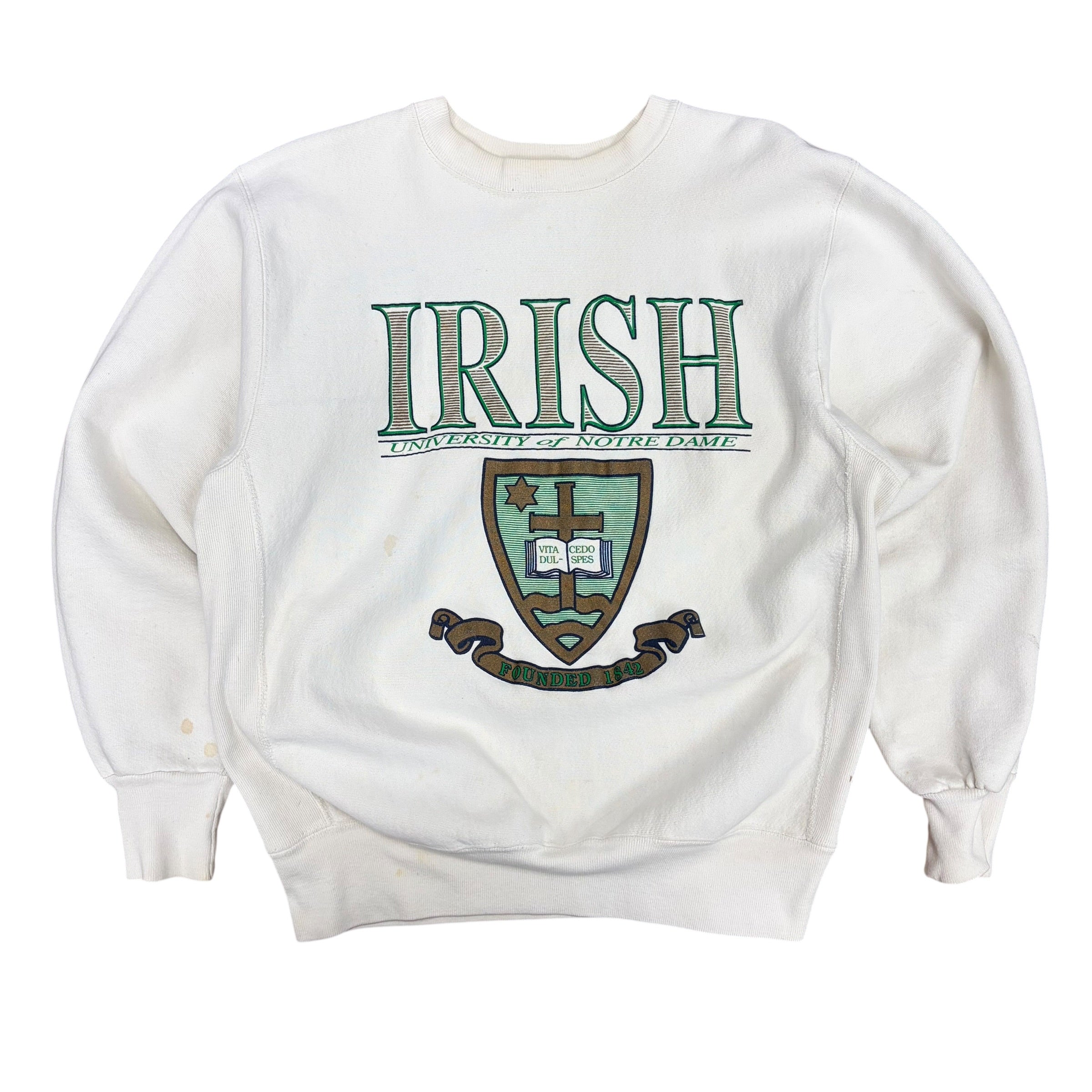 Vintage MVP Corp University Of Notre Dame Irish Logo Crewneck