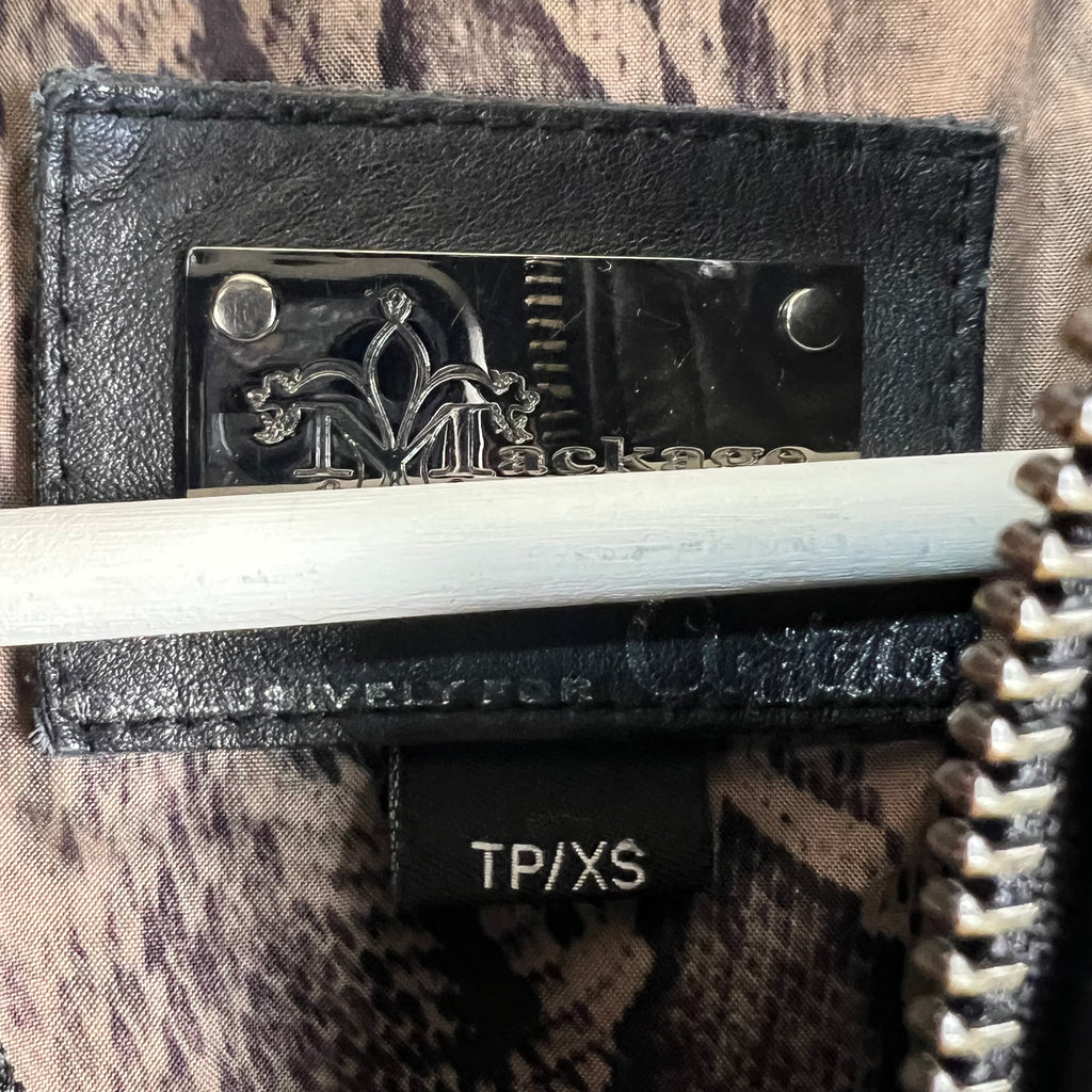 Mackage By Aritzia Women’s Biker Leather Jacket Black