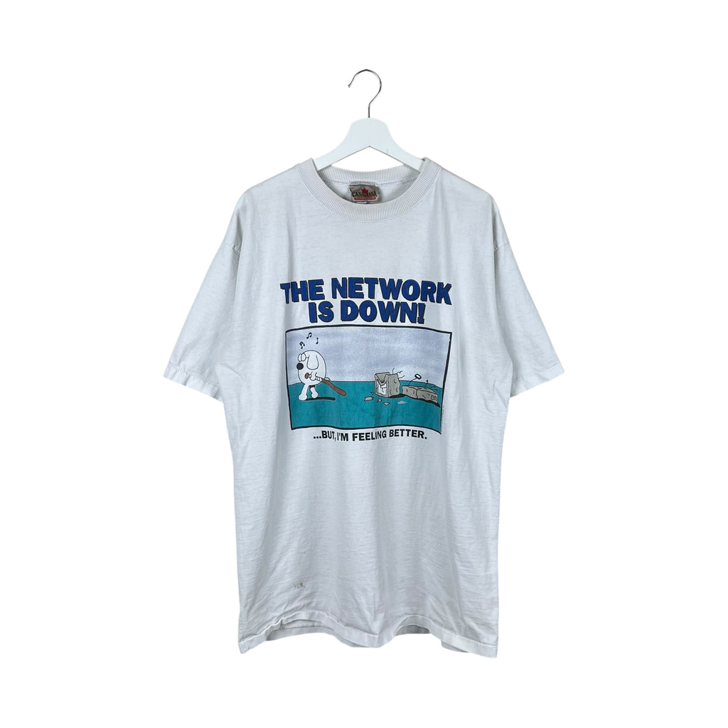 Vintage Comedy “The Network Is Down!” Tee White