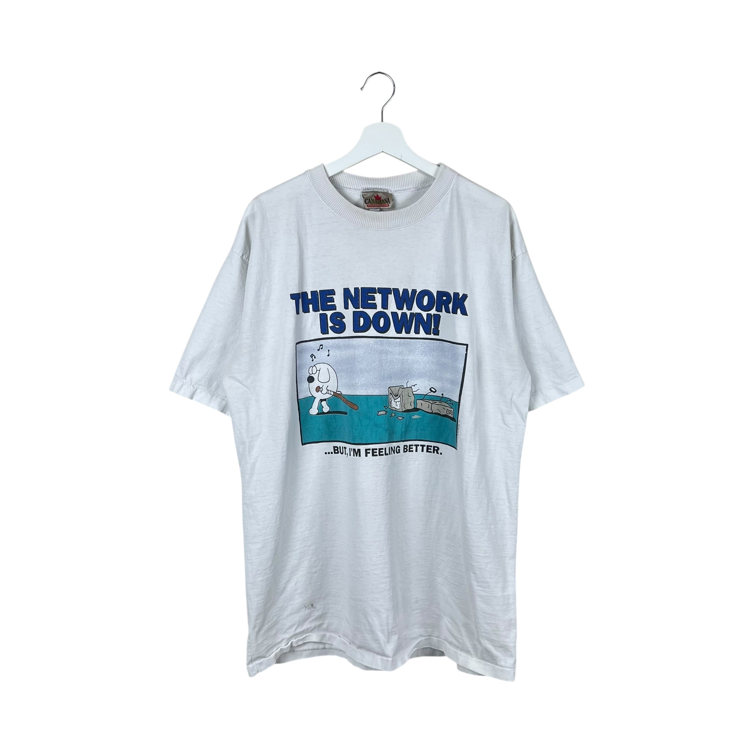 Vintage Comedy “The Network Is Down!” Tee White