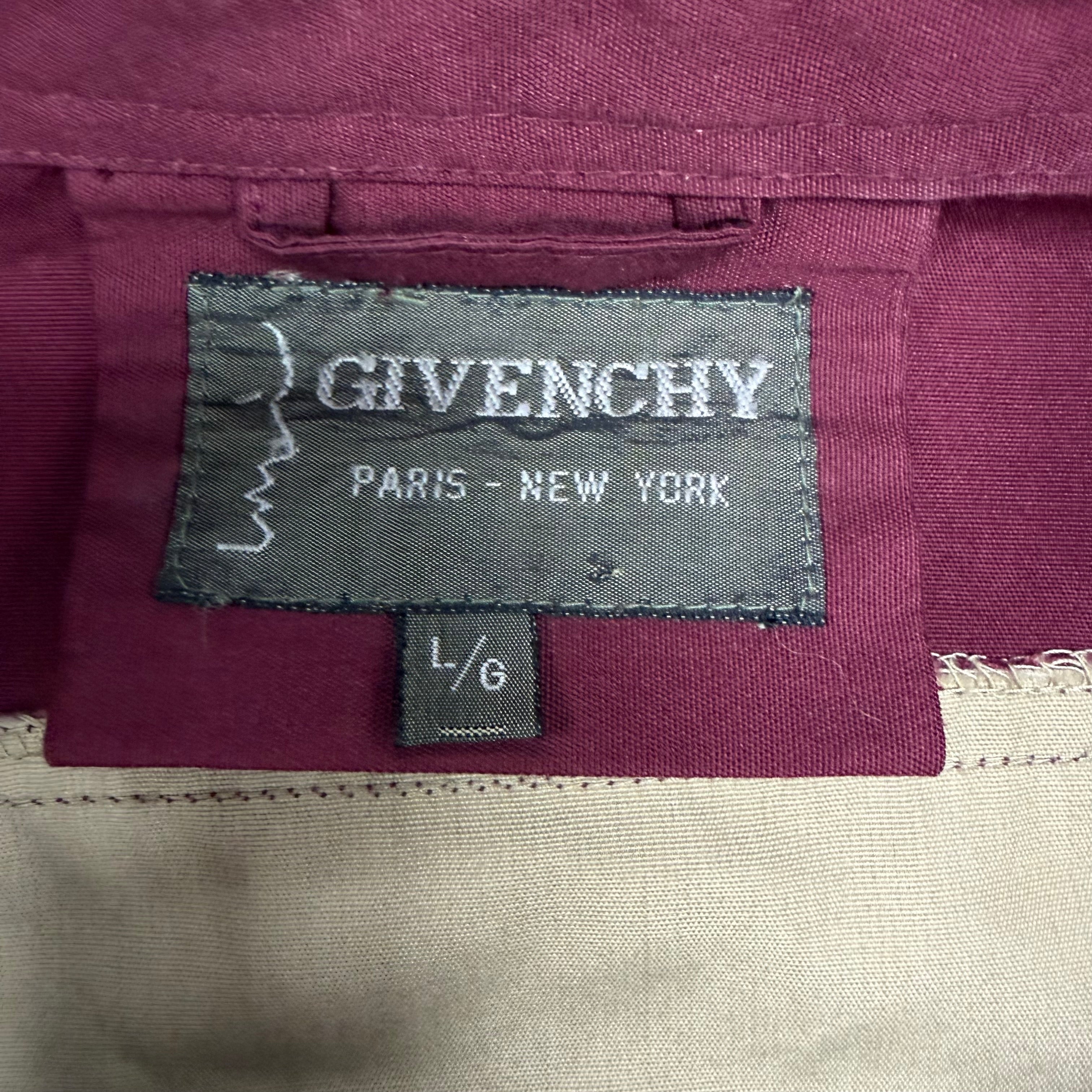 1980’s Givenchy Two Tone Full Zip Jacket Burgundy/Cream