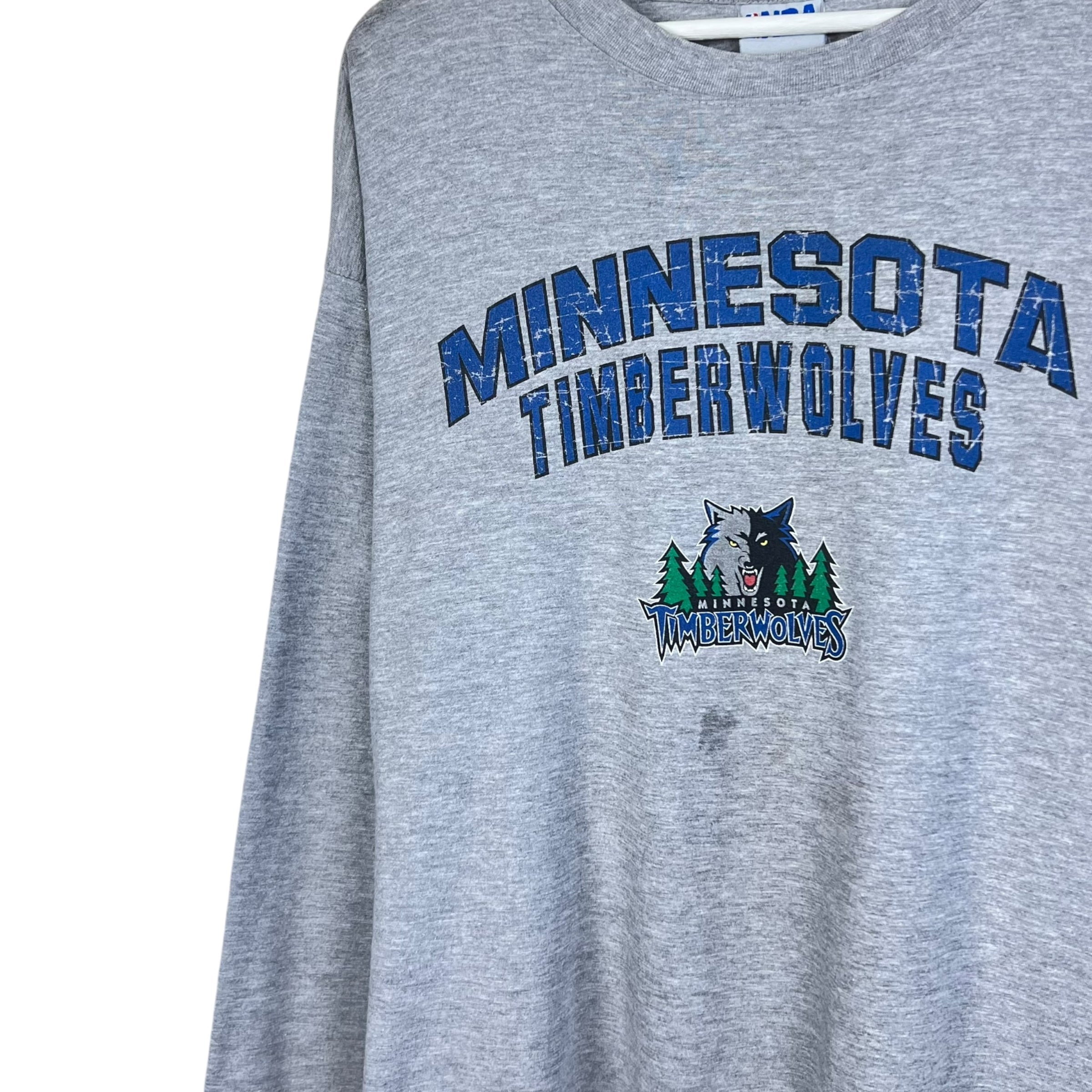 Vintage NBA Minnesota Timberwolves Logo Longsleeve Grey