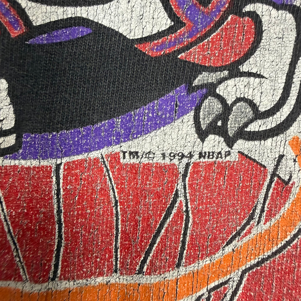 1994 Magic Johnson NBA Toronto Raptors Big Logo Tee Black