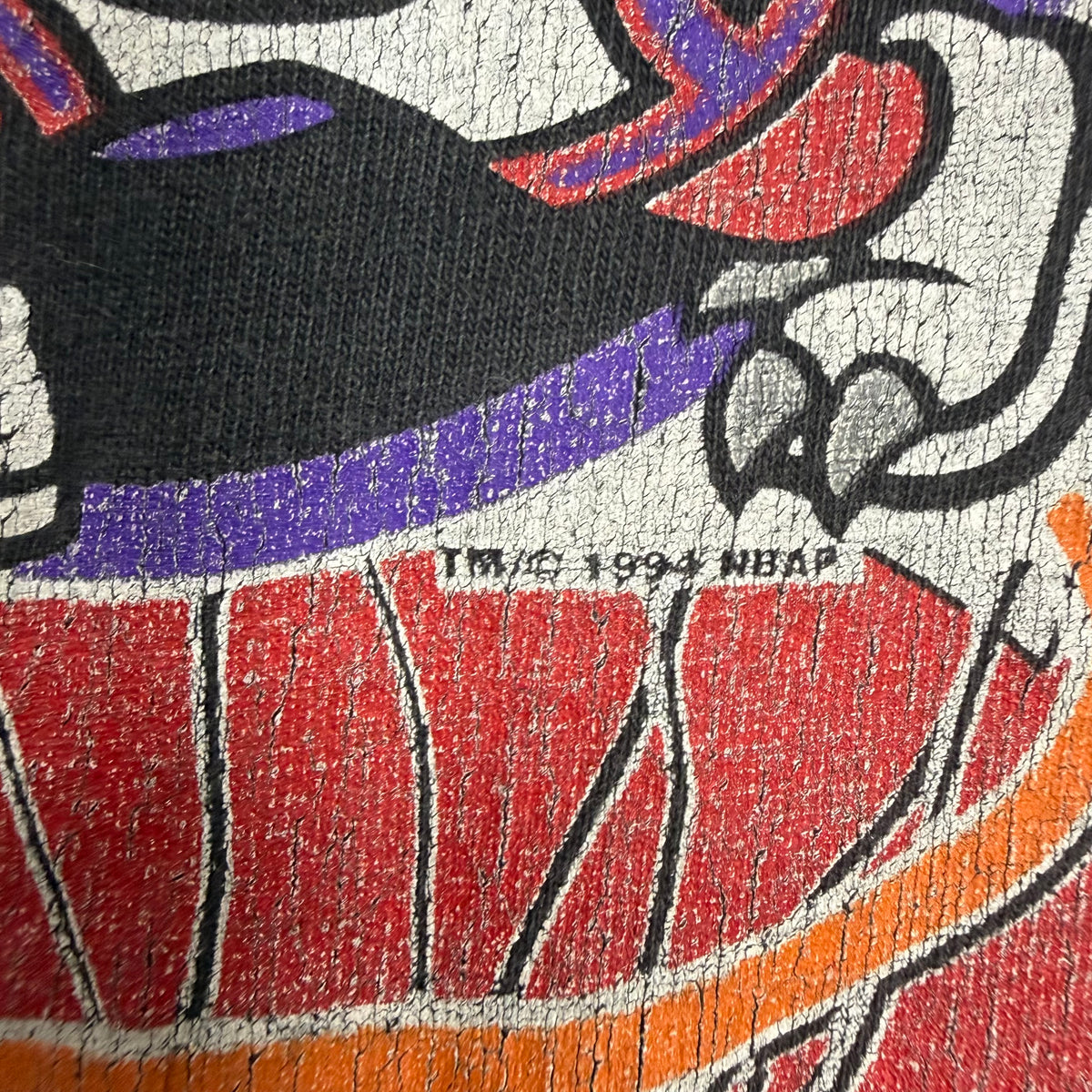 1994 Magic Johnson NBA Toronto Raptors Big Logo Tee Black