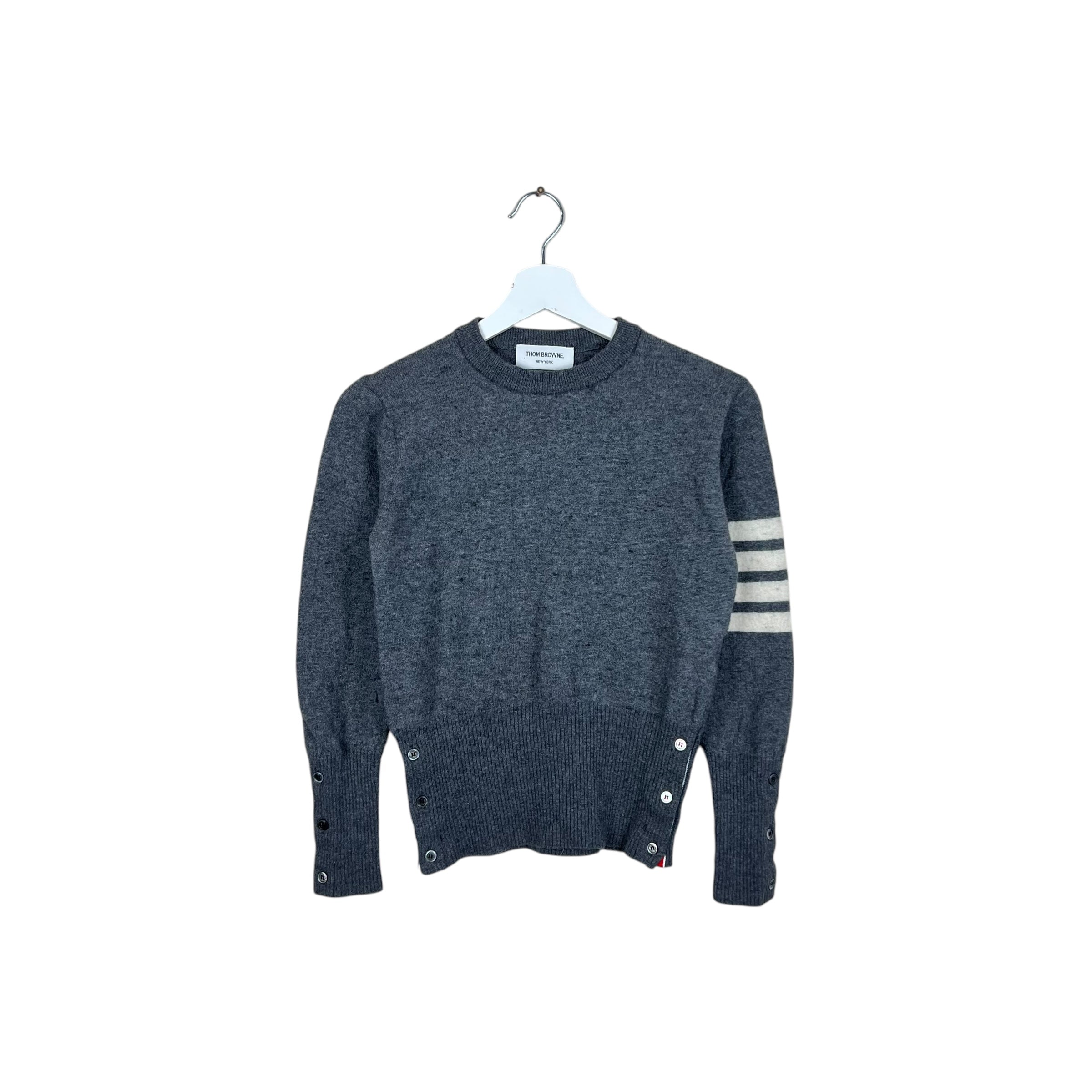 Thom Browne Women’s Classic 4 Bar Wool Knit Grey