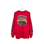 2001 Harley Davidson Lethbridge, Alberta Flame Longsleeve Red